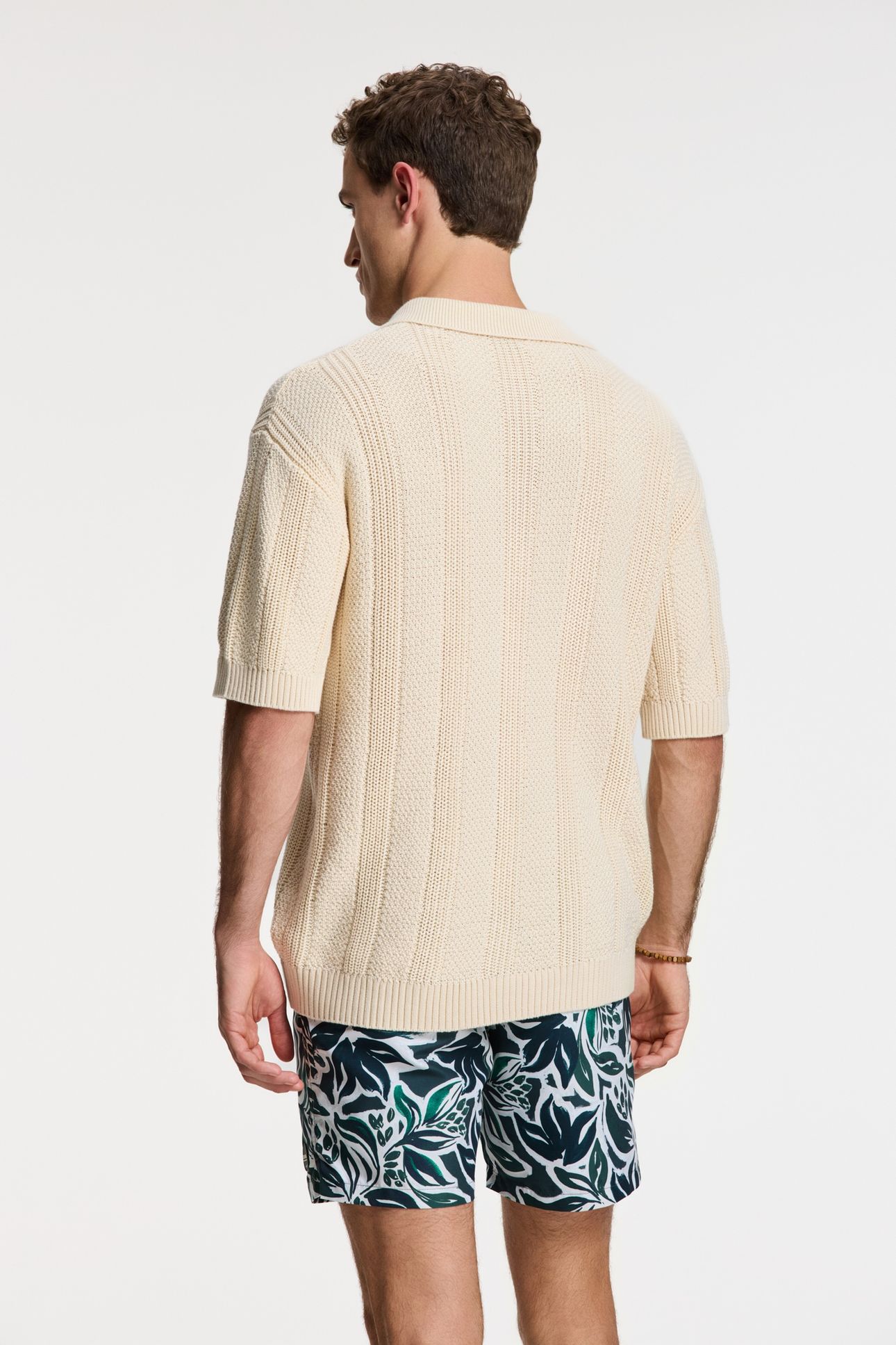 PITT KNITTED POLO SOLID BEIGE 3