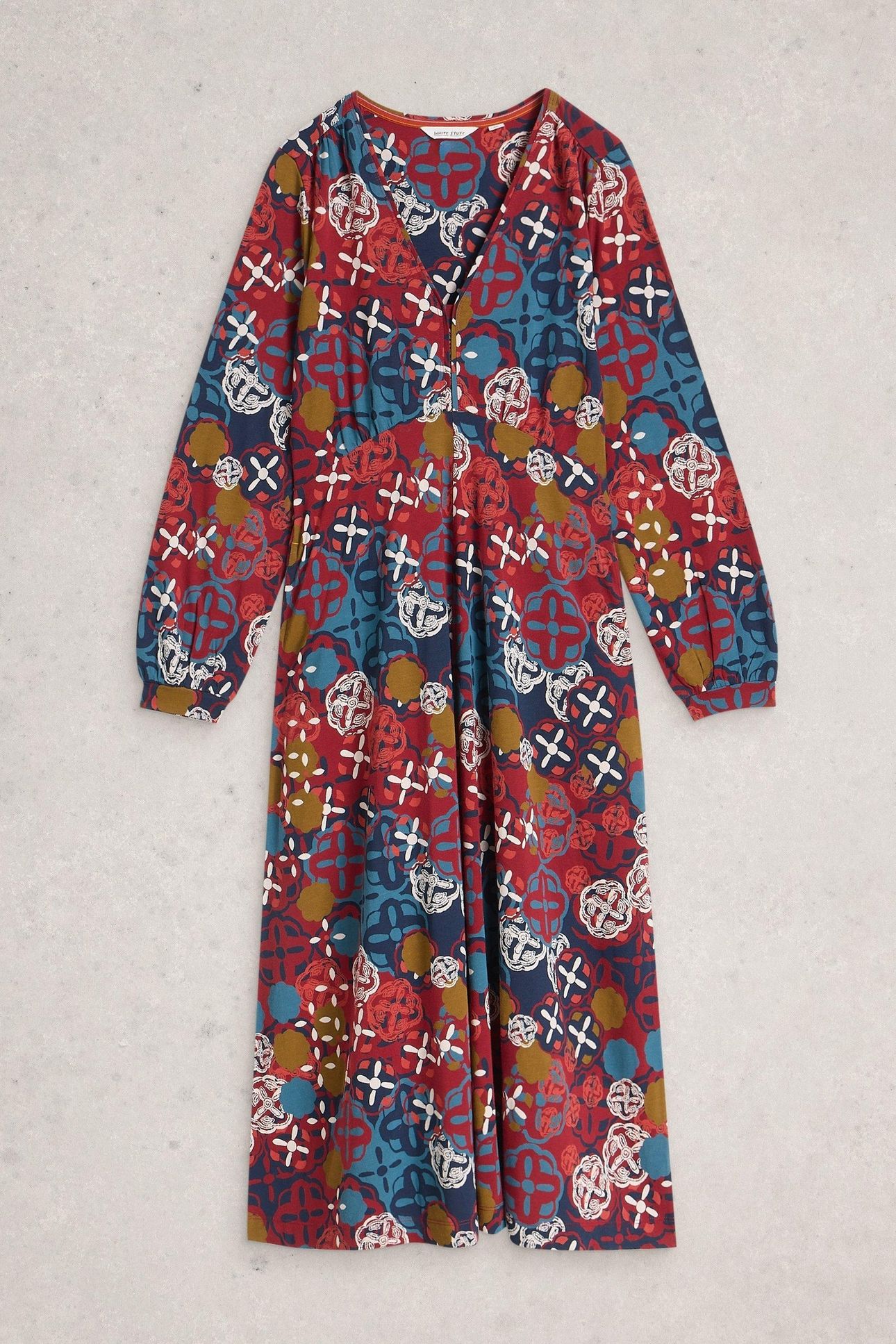 MEGAN JERSEY DRESS CHARTREUSE MULTI 4