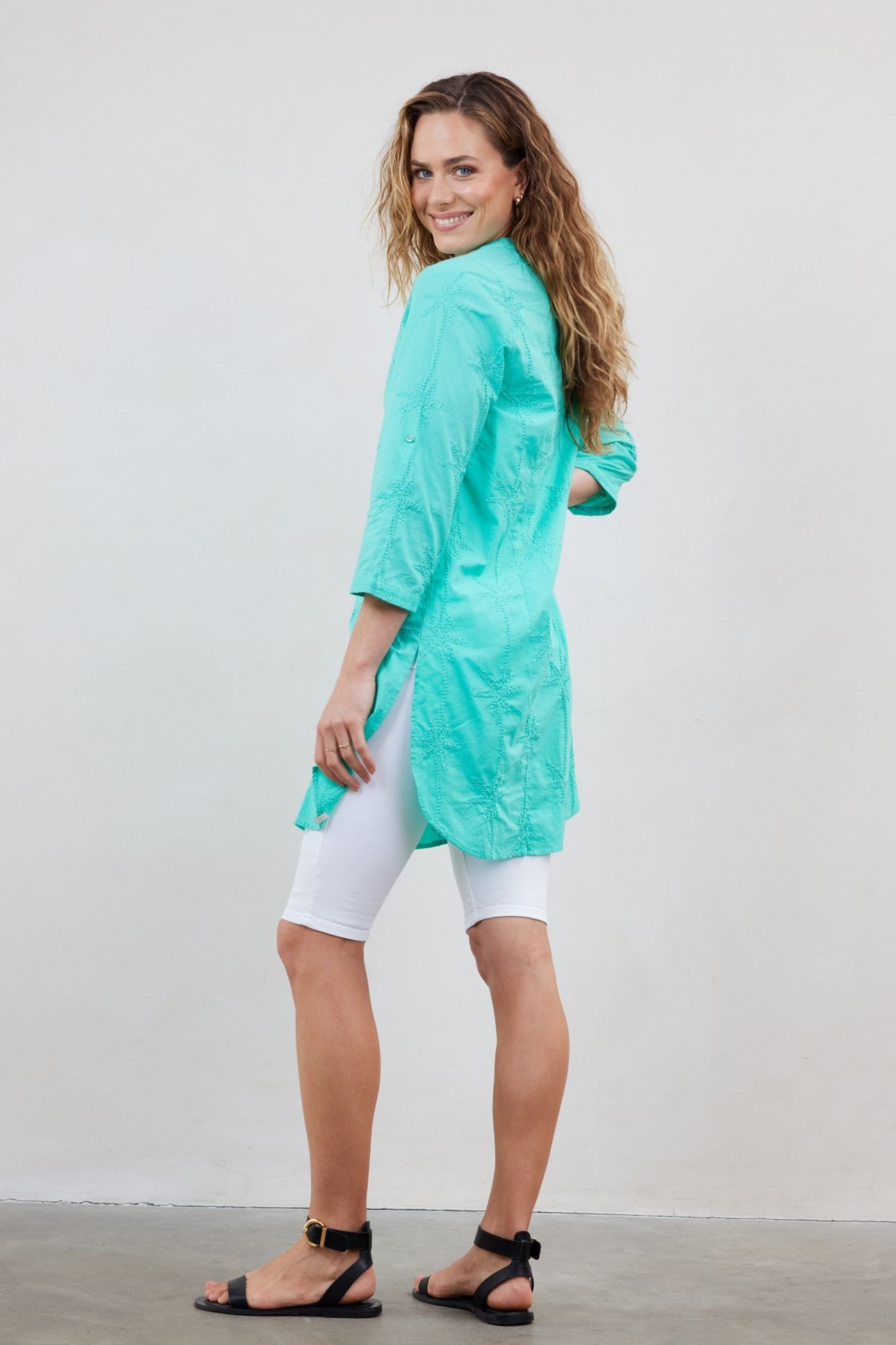 TUNIC PALM IN ELECTRIC GREEN 4