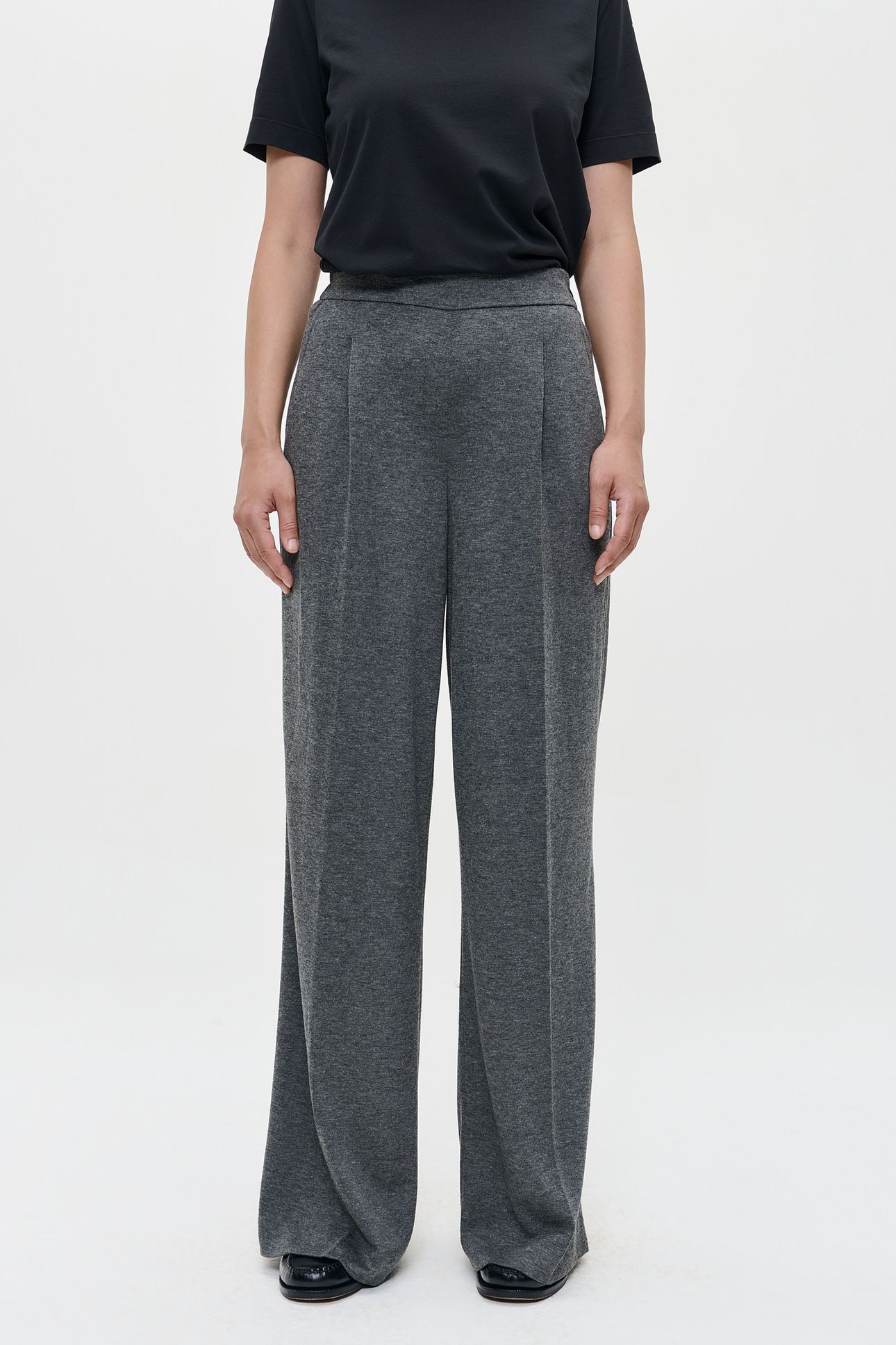 DOUBLE JERSEY DURBAN-2 PANTS GREY MELANGE 2
