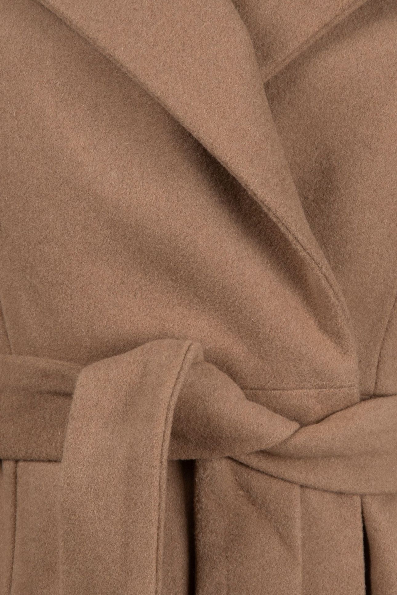 PLATFORM FELT CROSSOVER COAT CAMEL 3