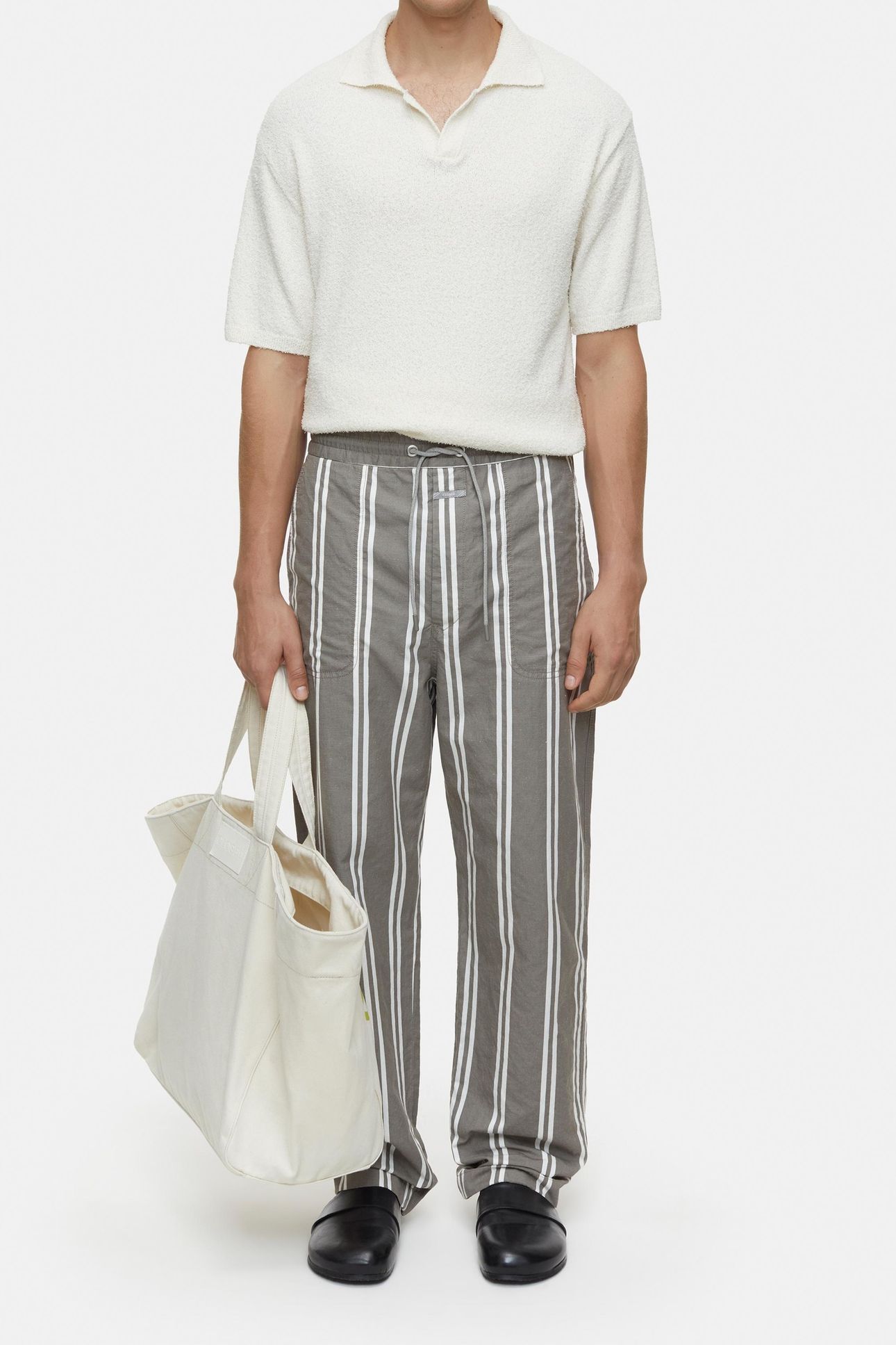 SAMSUN WIDE PANTS CHALK GREY 3