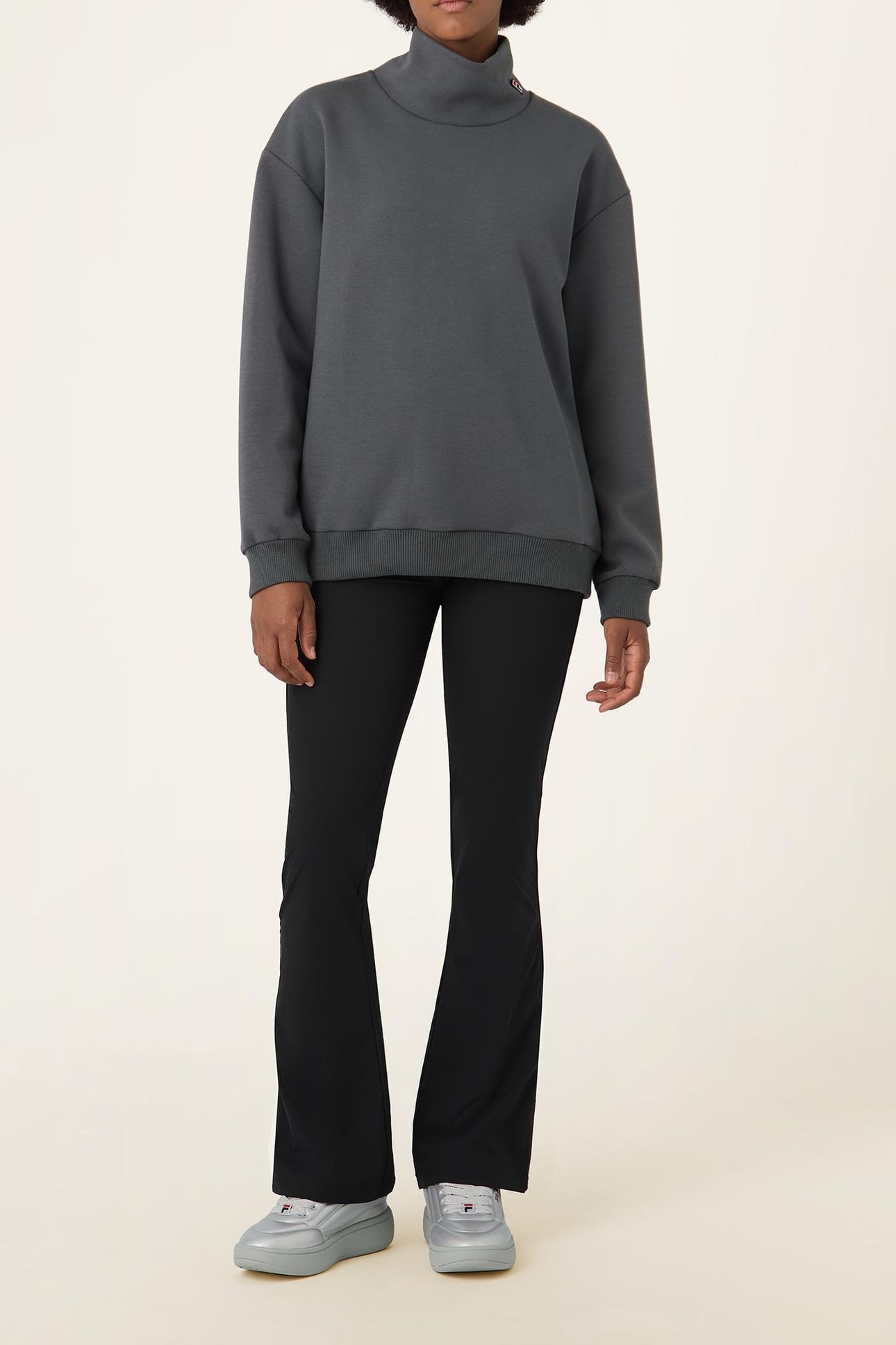 PAGANO LOOSE TURTLENECK SWEATSHIRT DARK SHADOW 2