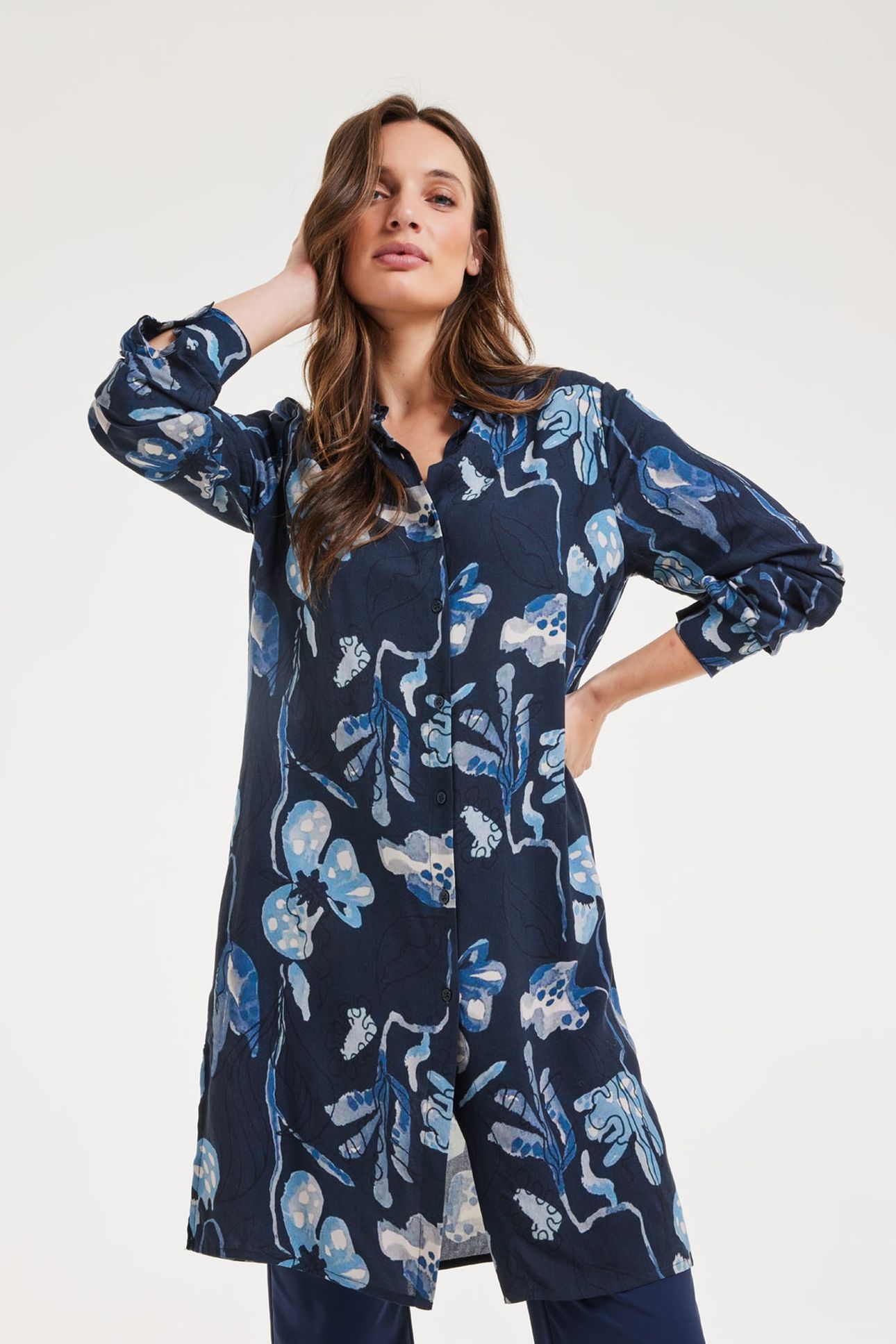 TUNIC CHILL OUT DARKBLUE AMBIANCE PRINT 1