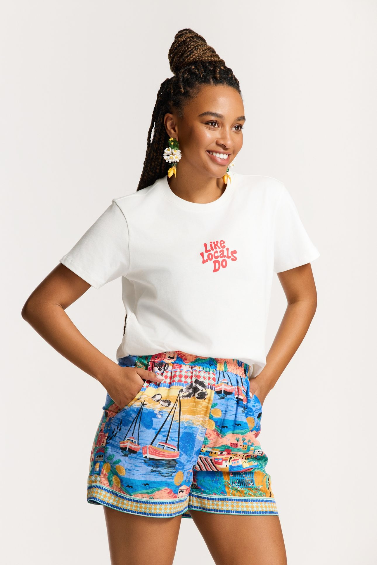 MILLIE SHORTS SHIWI ISLAND MULTI BRIGHT SHIWI ISLAND 1