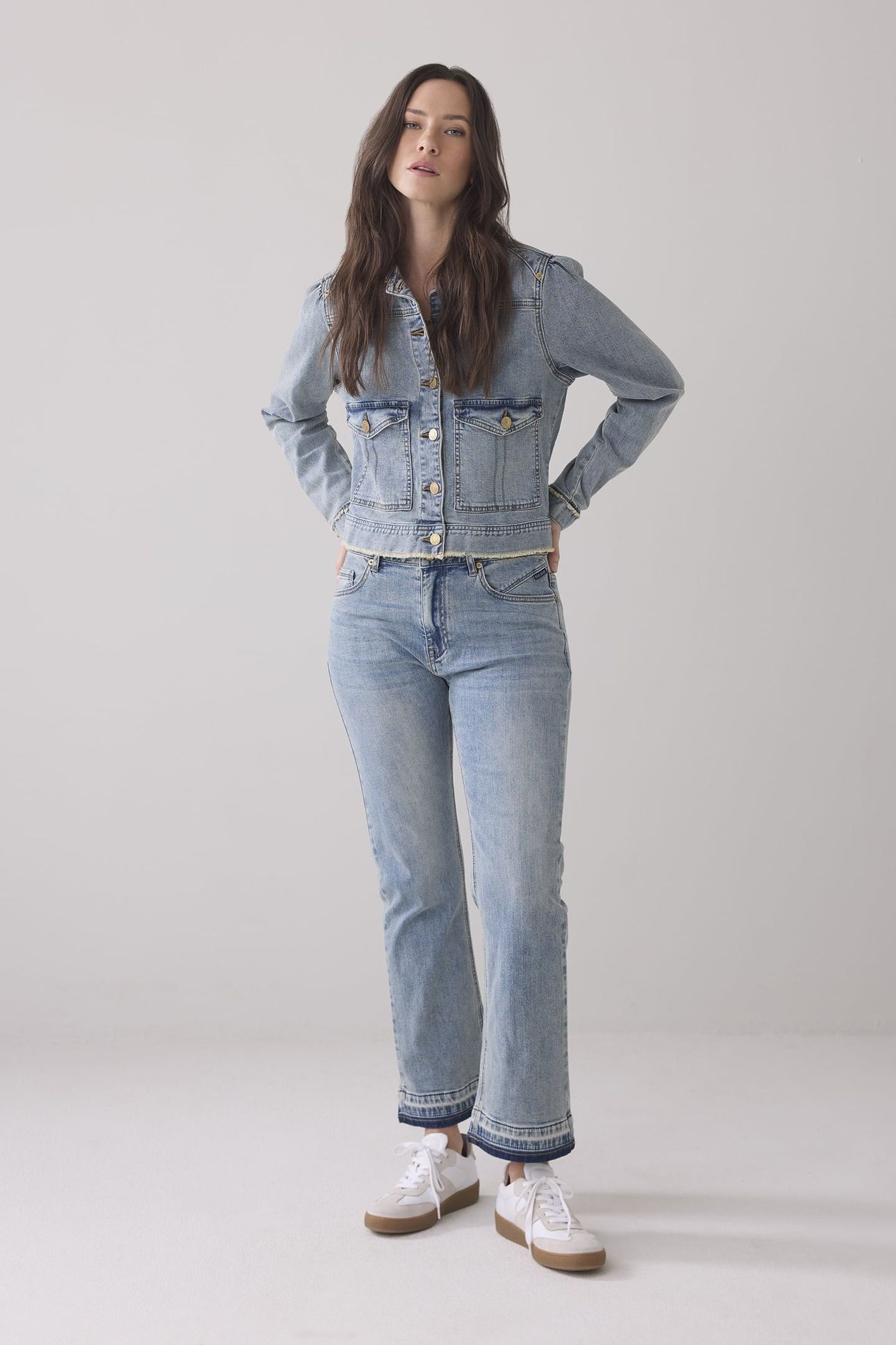SLIM JACKET LIGHT WEIGHT COTTON VINTAGE BLUE DENIM 1