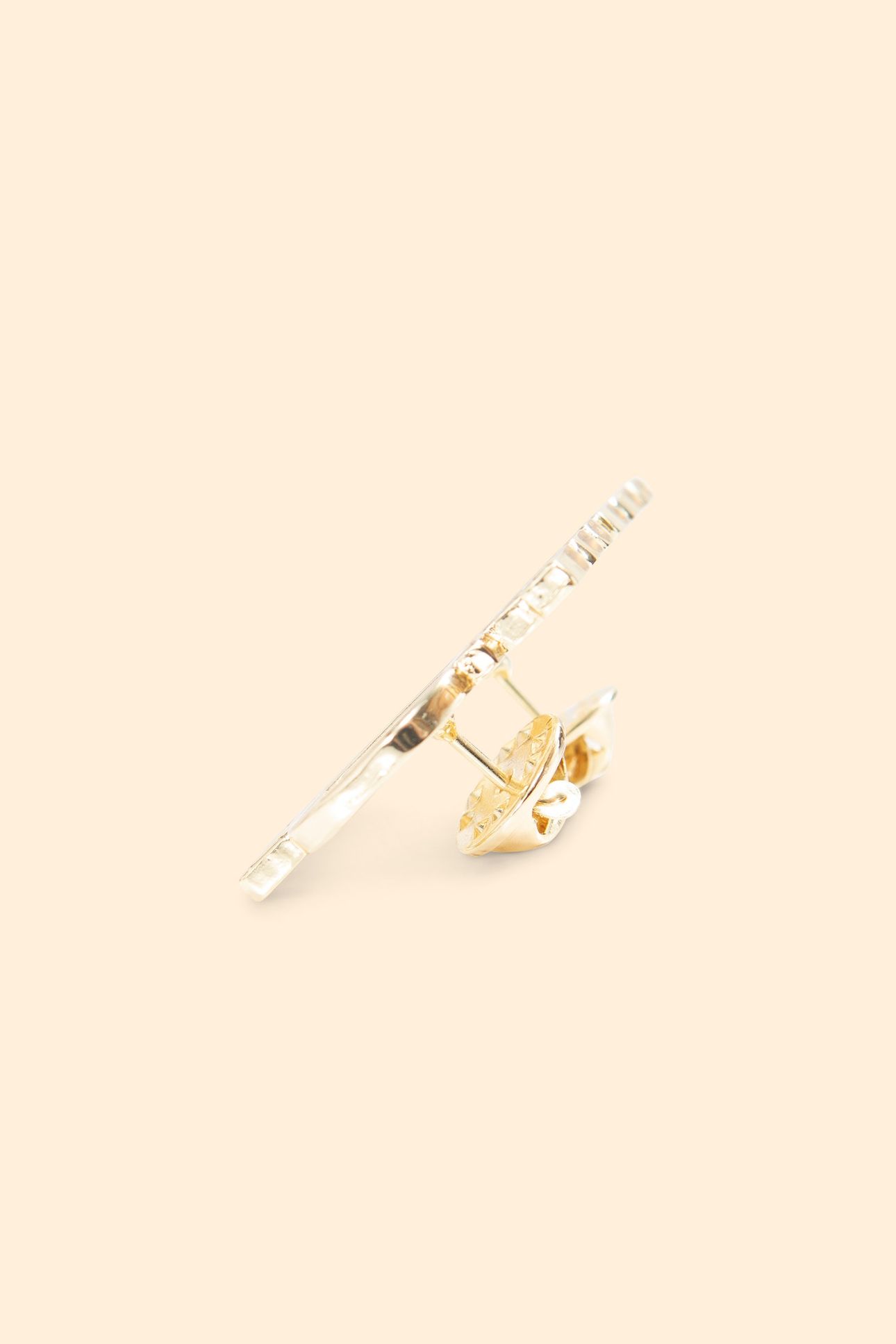 GOLD-PLATED METAL MESSAGE BROOCH GOLD 2