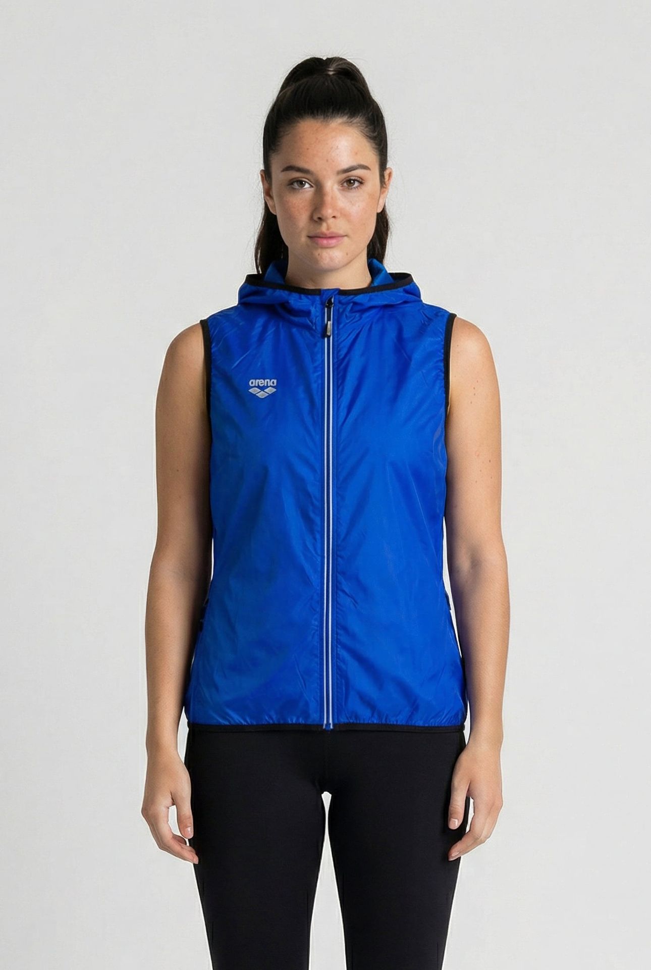 W GILET NEON BLUE-BLACK 1