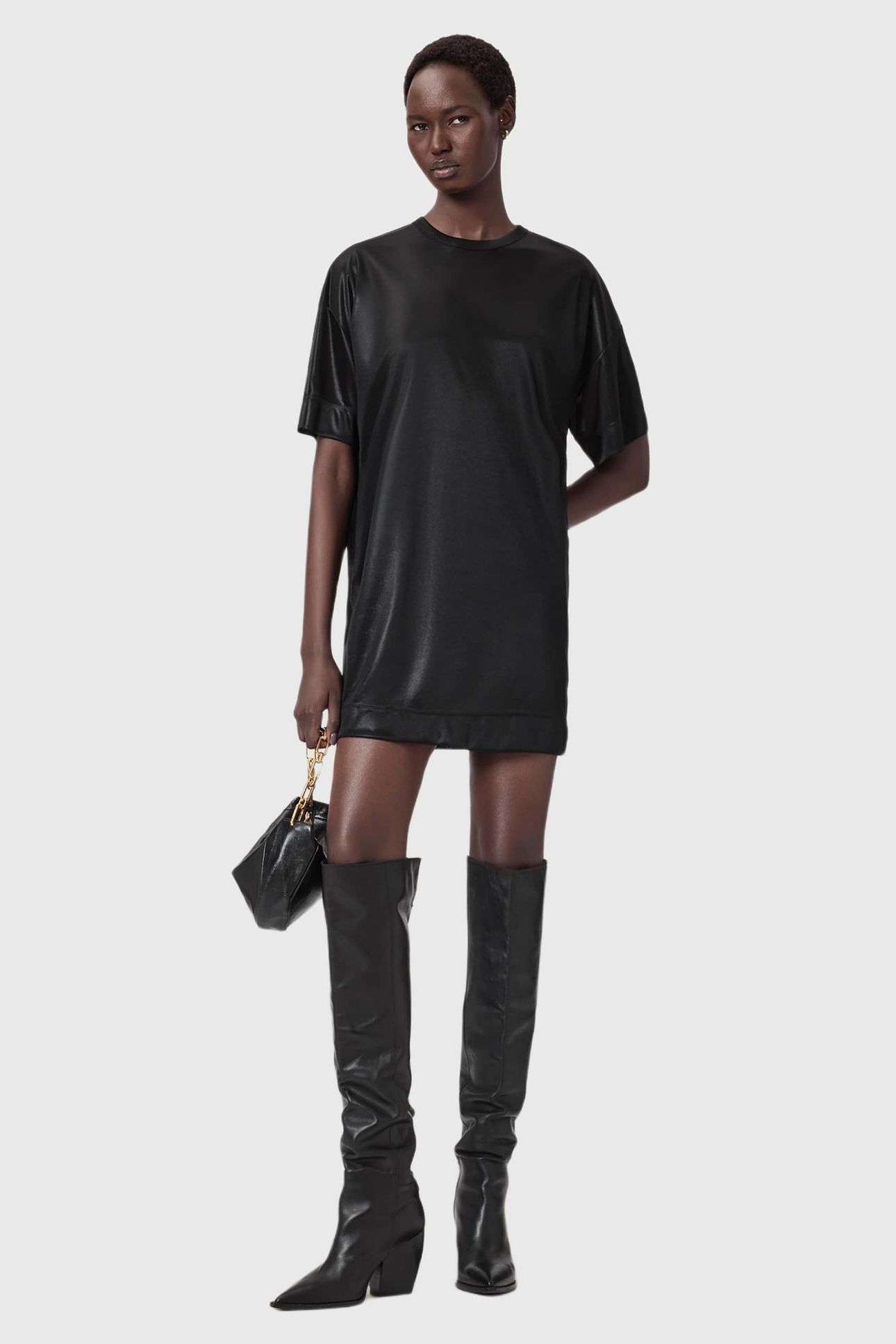 SPARKLE TEE DRESS BLACK 3