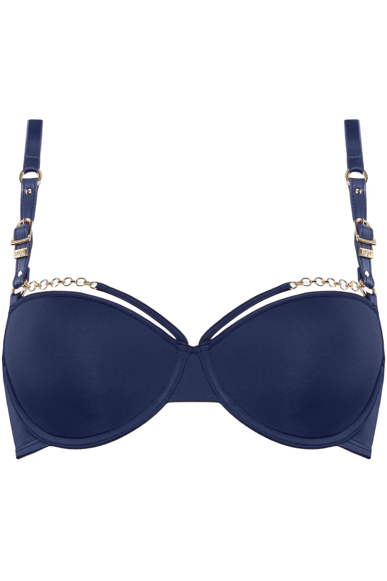 MORANA DARK SKY BLUE PLUNGE BALCONY BRA 3