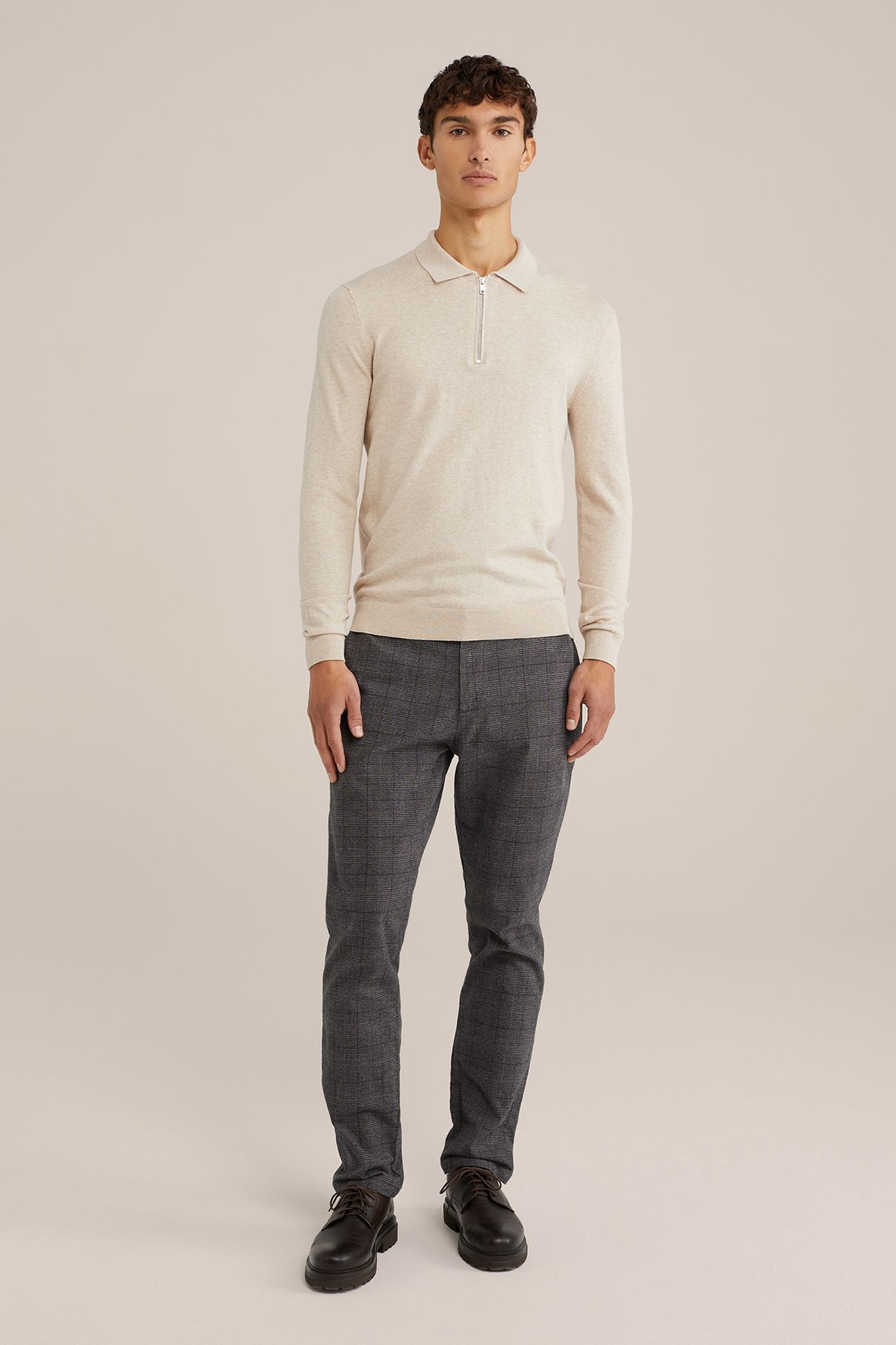 HALFWAY ZIPPER BEIGE 1