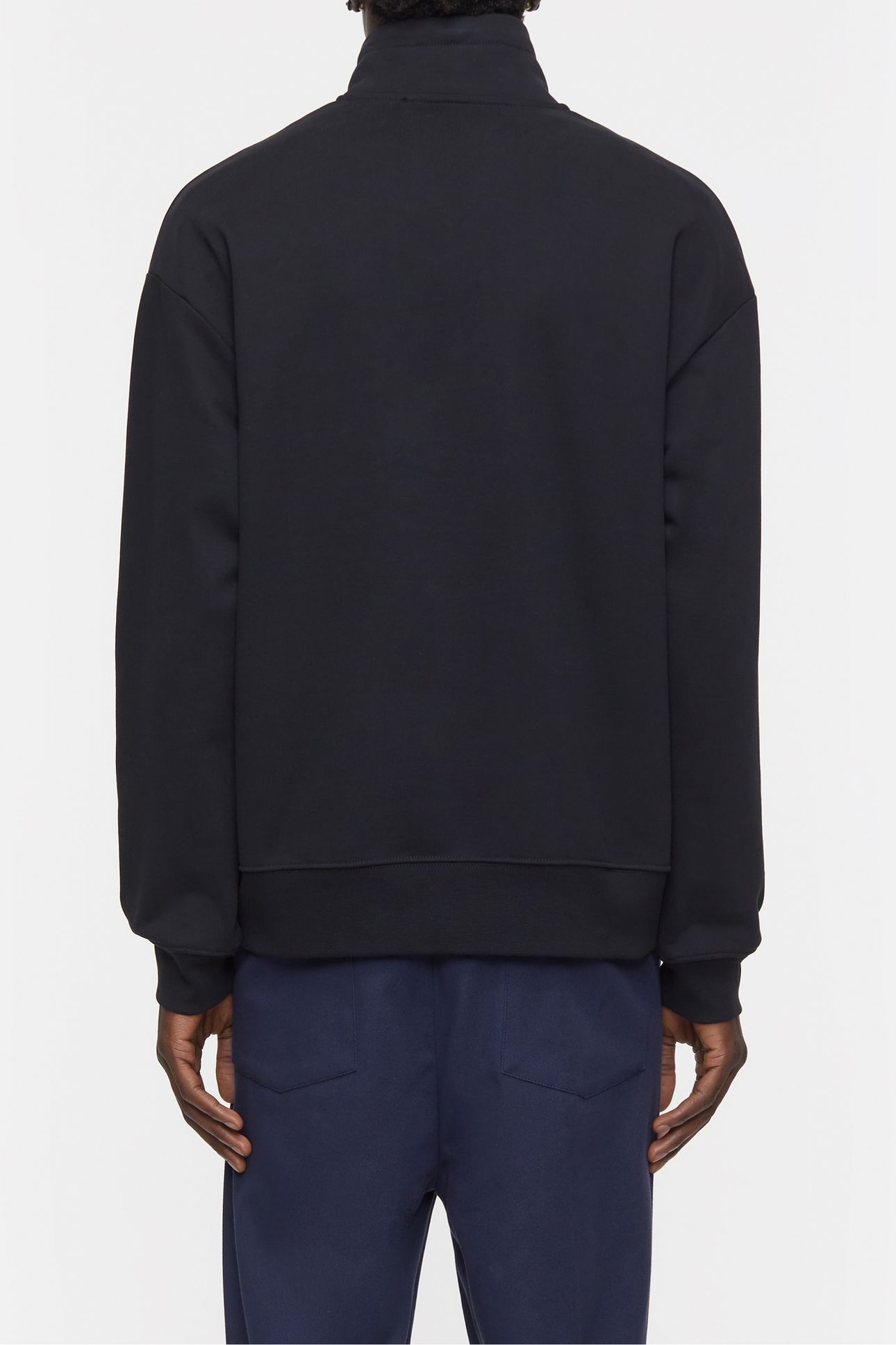 HALF ZIP SWEAT T-SHIRTS BLACK 3