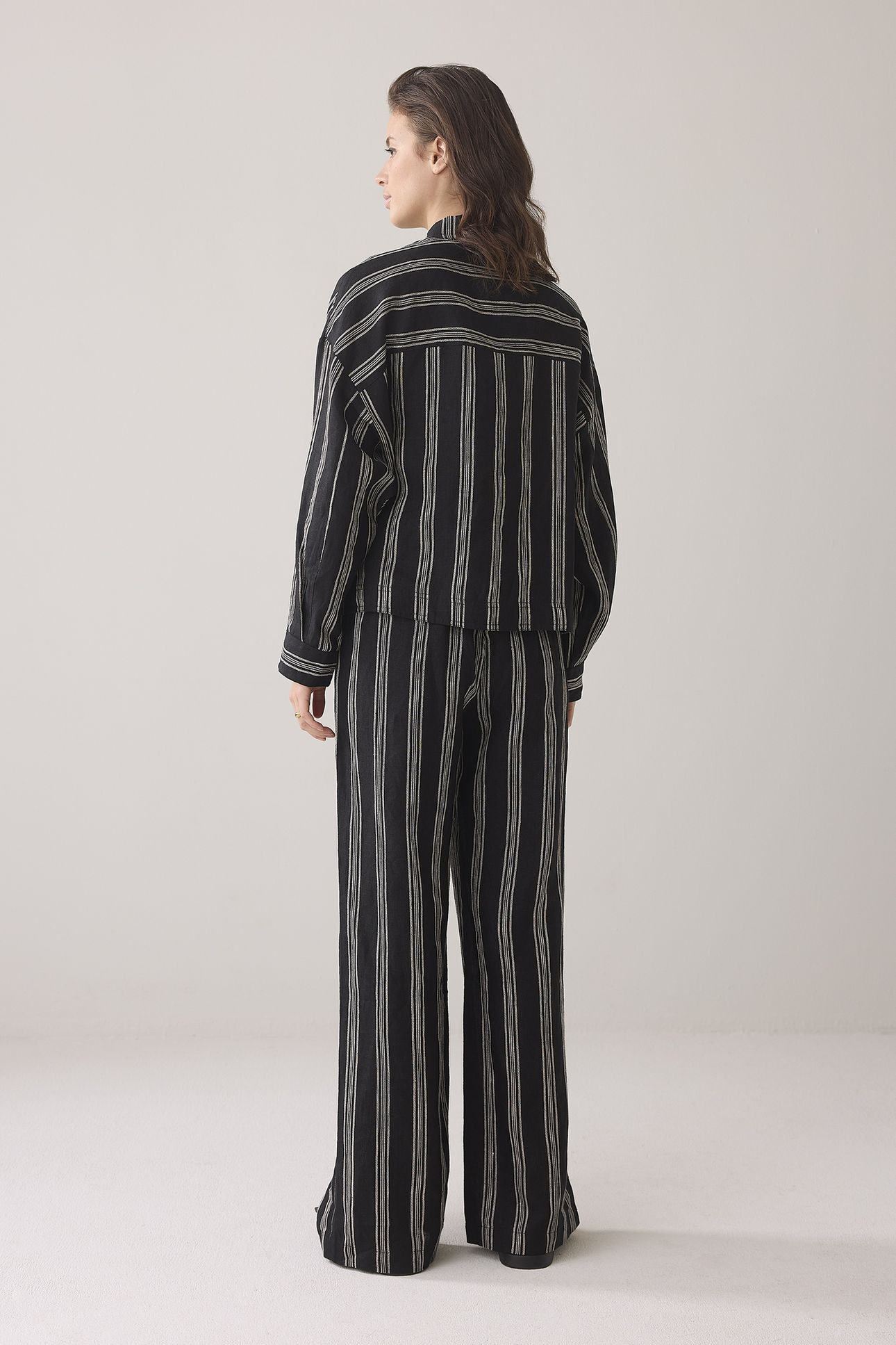 PANTS LINEN STRIPE BLACK 3