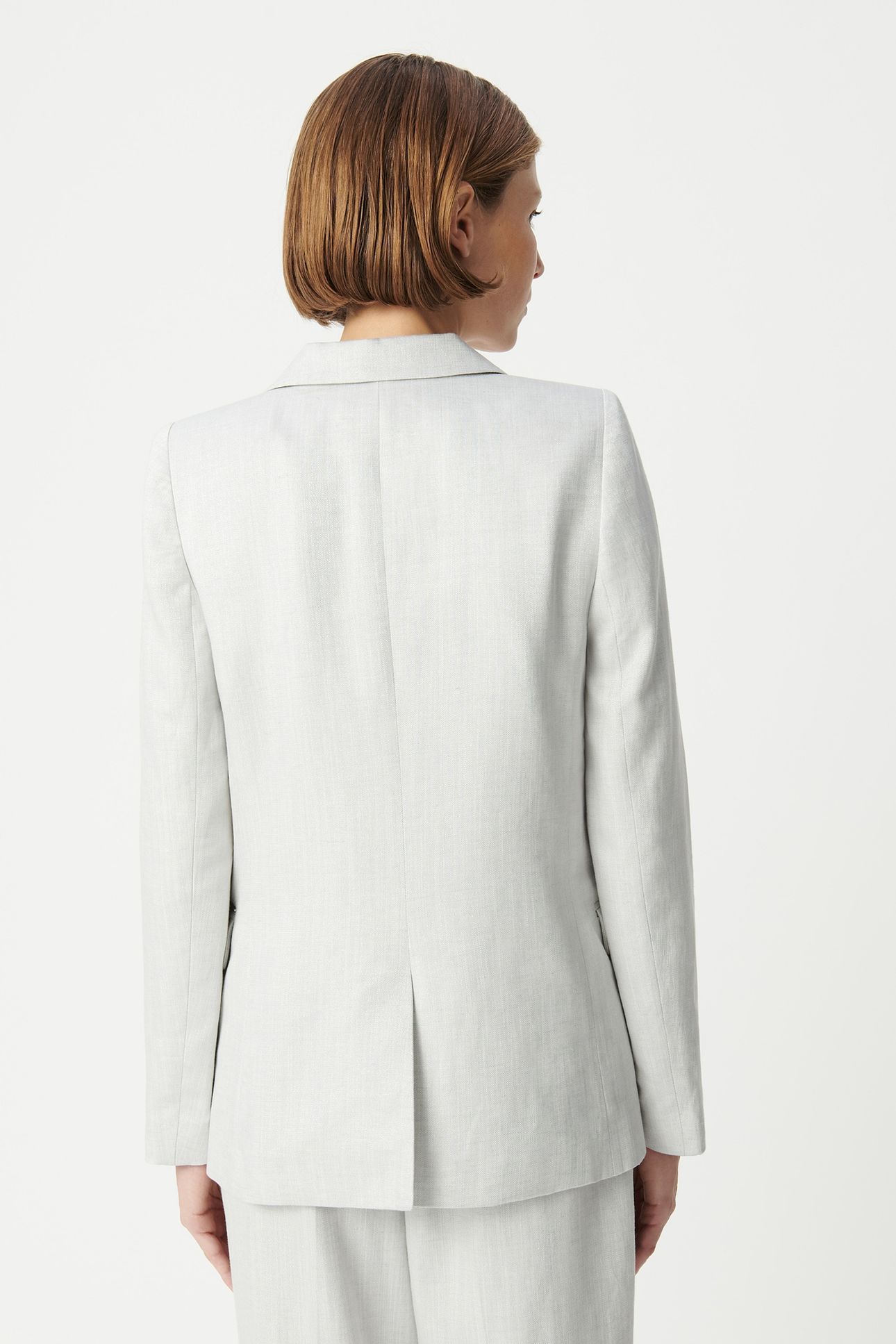 GREY SEQUINED DOUBLE-BREASTED SUIT JACKET 4