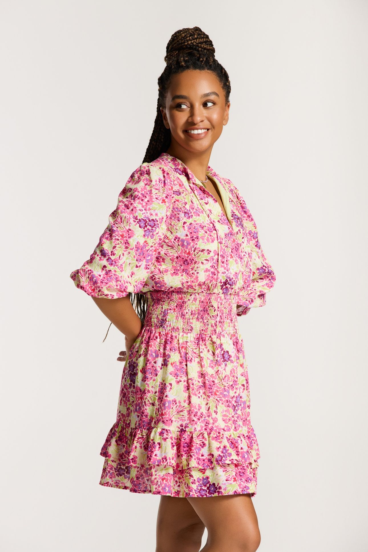 JONI DRESS FLOWER FIELDS PINK FLOWER FIELDS 3