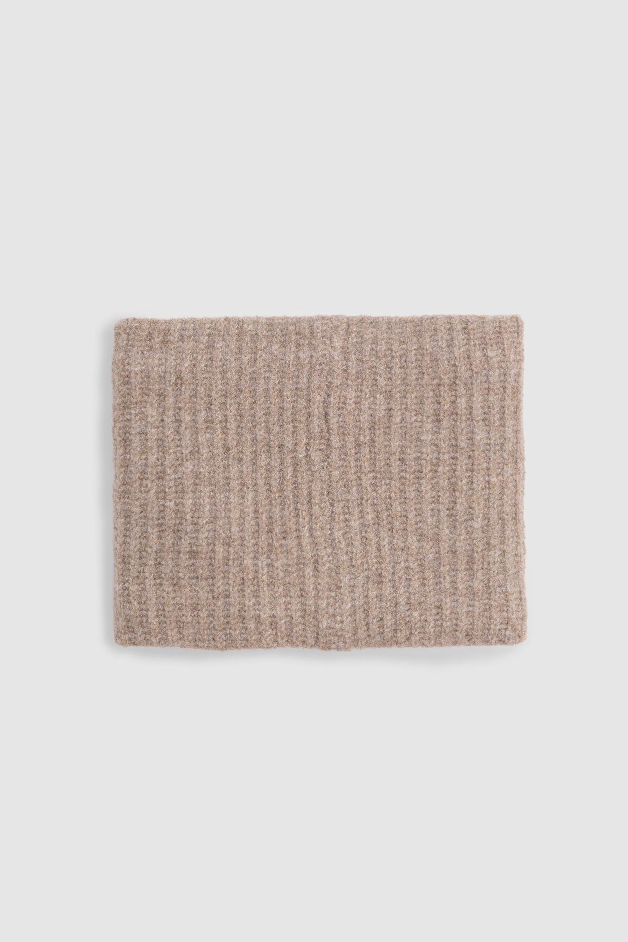 BOY'S CAMEL THICK-RIBBED KNITTED SNOOD 2