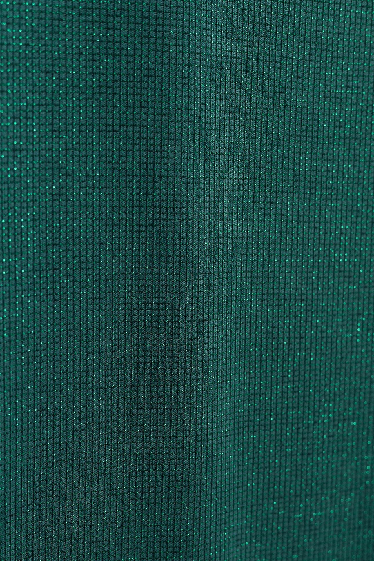 GREEN LUREX WAFFLE KNIT T-SHIRT GREEN 7