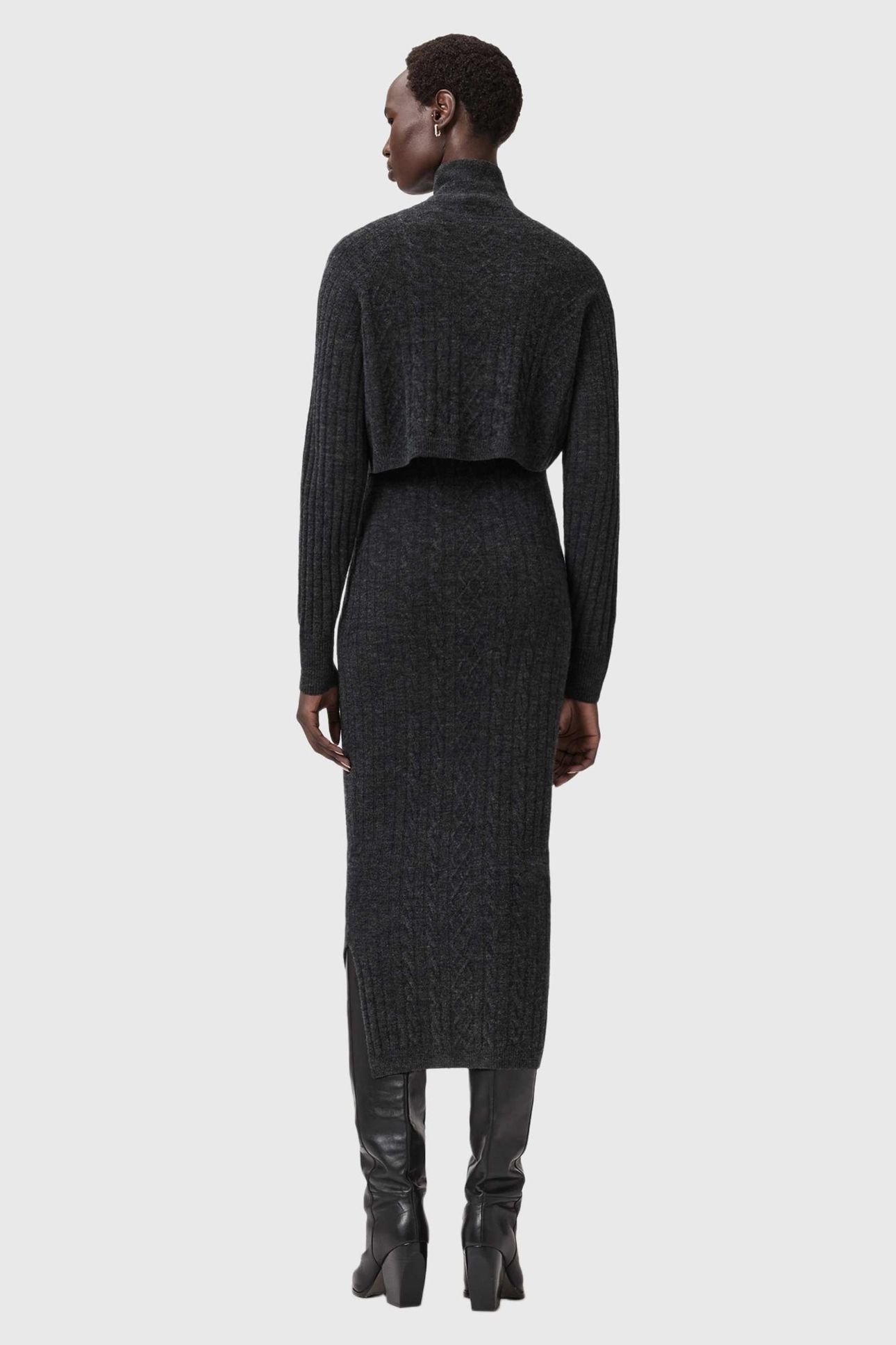 SABINE DRESS CHARCOAL GREY 5