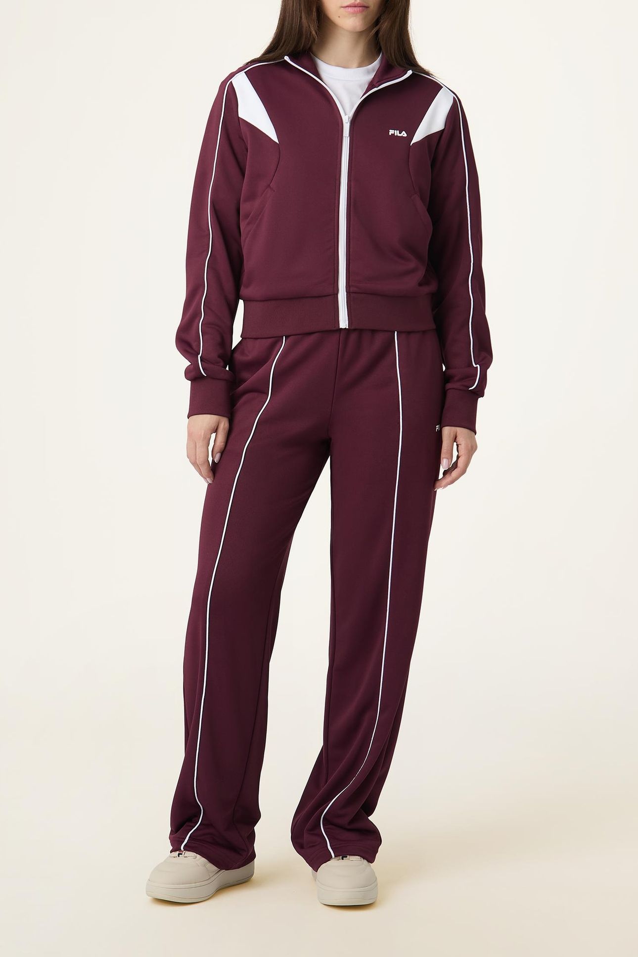 RIVOLI REGULAR BLOCKED TRACK JACKET FIG-BRIGHT WHITE 2