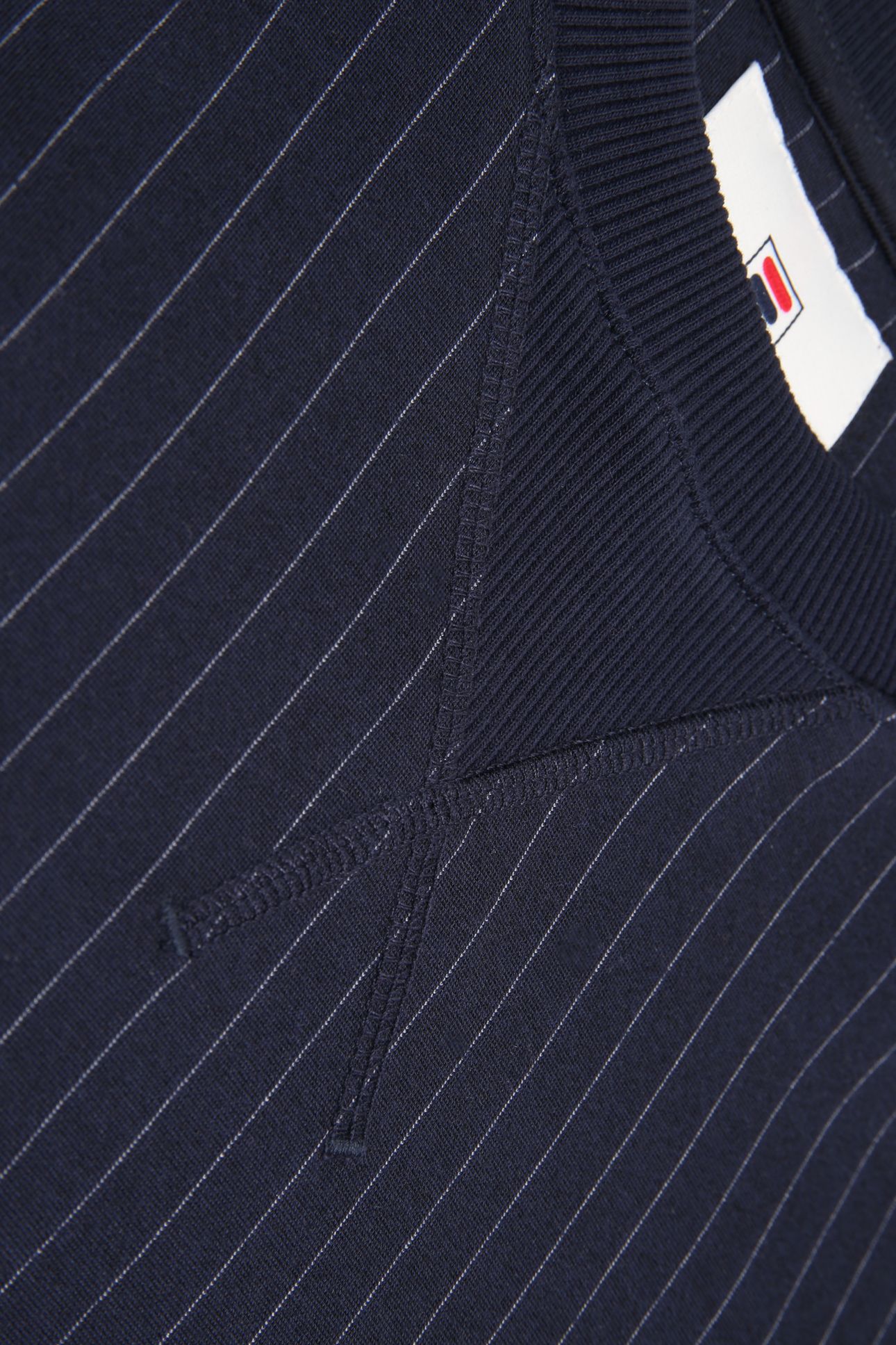 BRERA REGULAR PINSTRIPED CREWNECK SWEATSHIRT BLACK 7