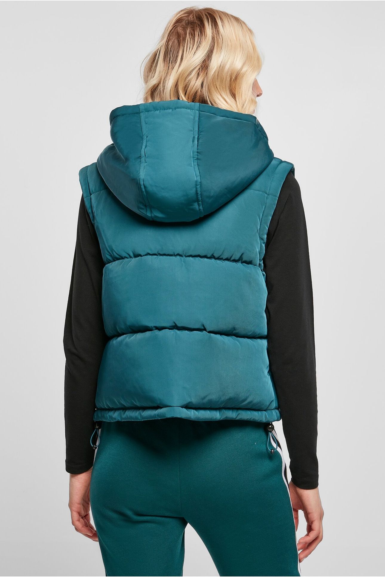 LADIES RECYCLED TWILL PUFFER VEST JASPER 4