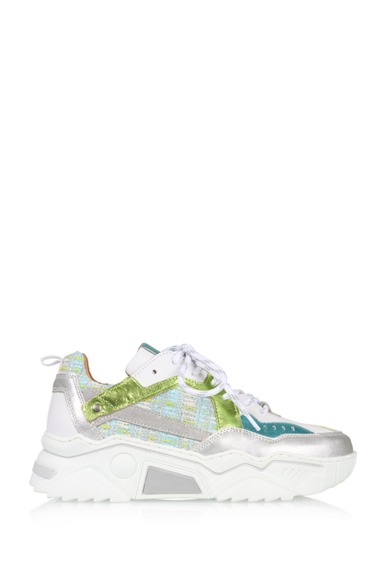 PLUTO TWEED SNEAKER AQUA / SILVER 1