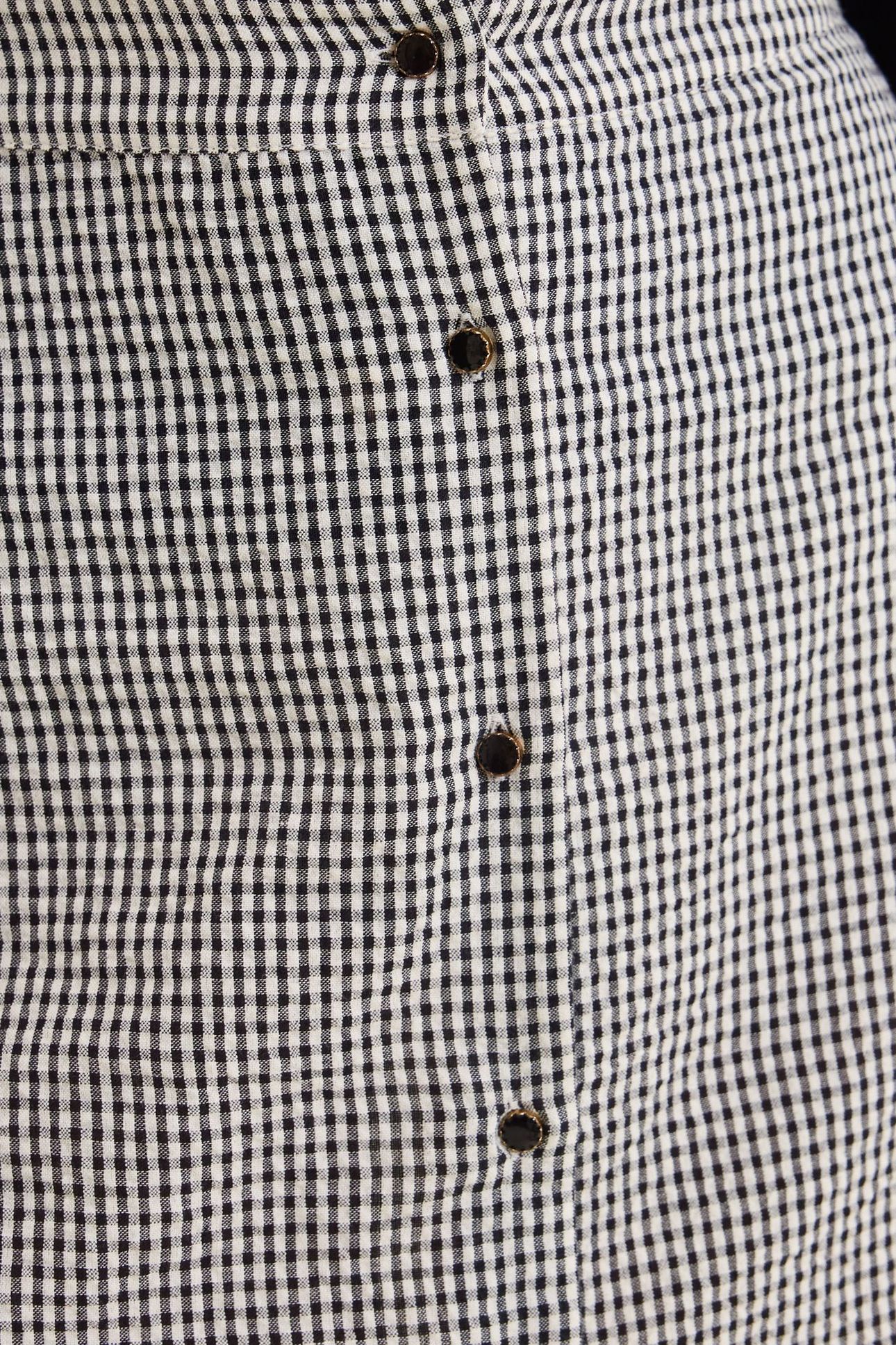 ECRU SKIRT WITH GINGHAM PATTERN AND EMBROIDERY ECRU 5