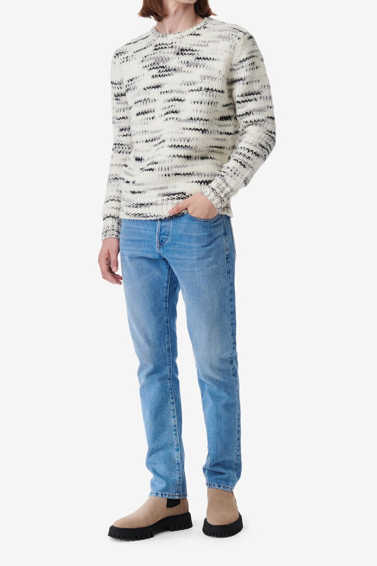 BAPO PULLOVER ECRU/BLACK 4