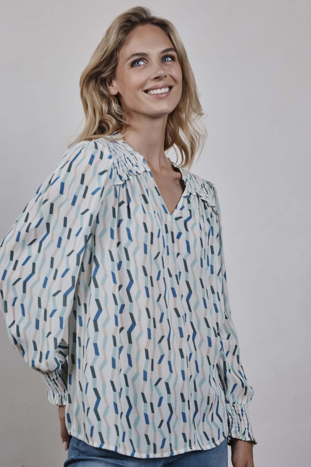 BLOUSE VIENNA OFFWHITE IMPERIAL PRINT 1