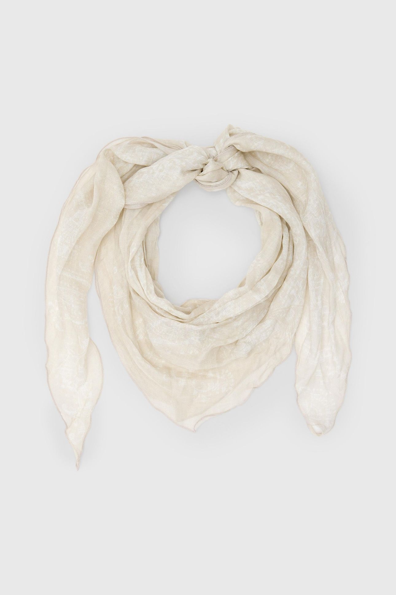 PAISLEY MOTIF DIAMOND SCARF CHALK 2