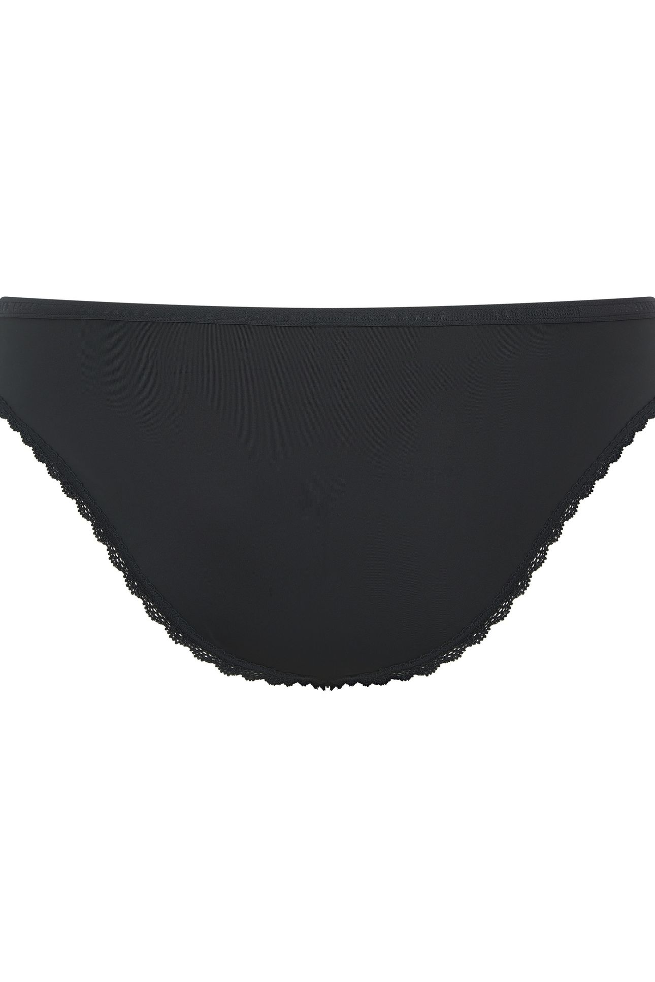 MYRTLE 3PK PLAIN AND PRINT BRIEF WITH LACE TRIM JET BLACK BO 7