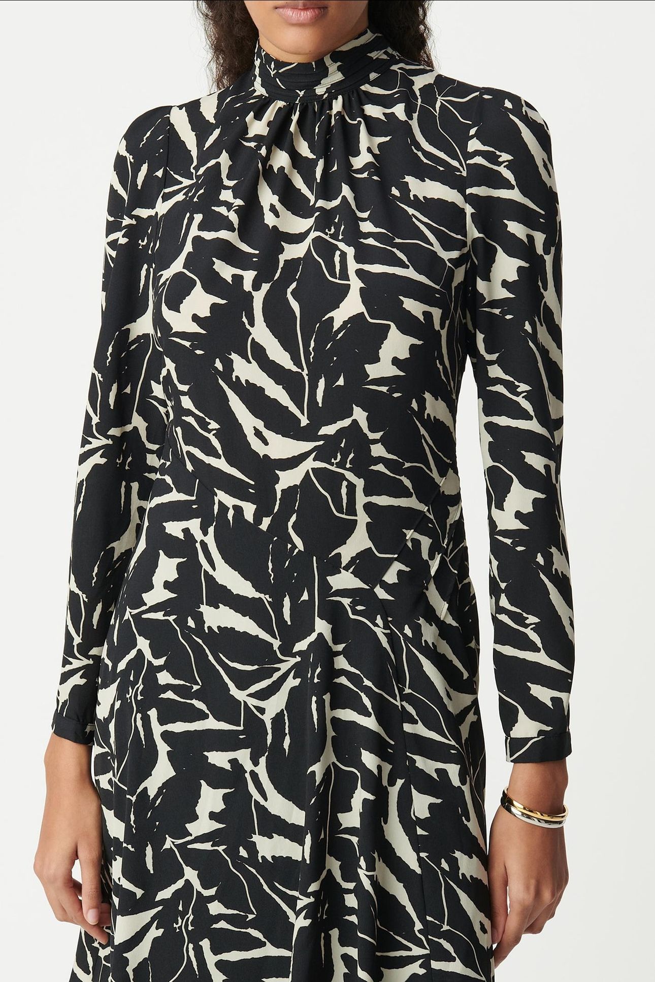BLACK FLORAL ZEBRA PRINT DRESS 2