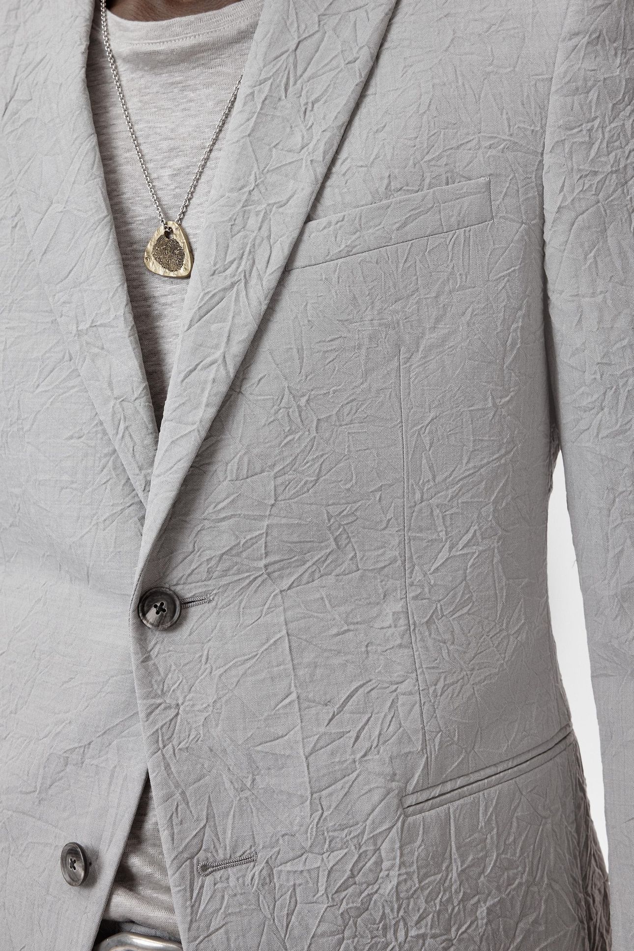 ROMA JACKET - AUSTIN FIT - TWO BUTTON SK ASH 3