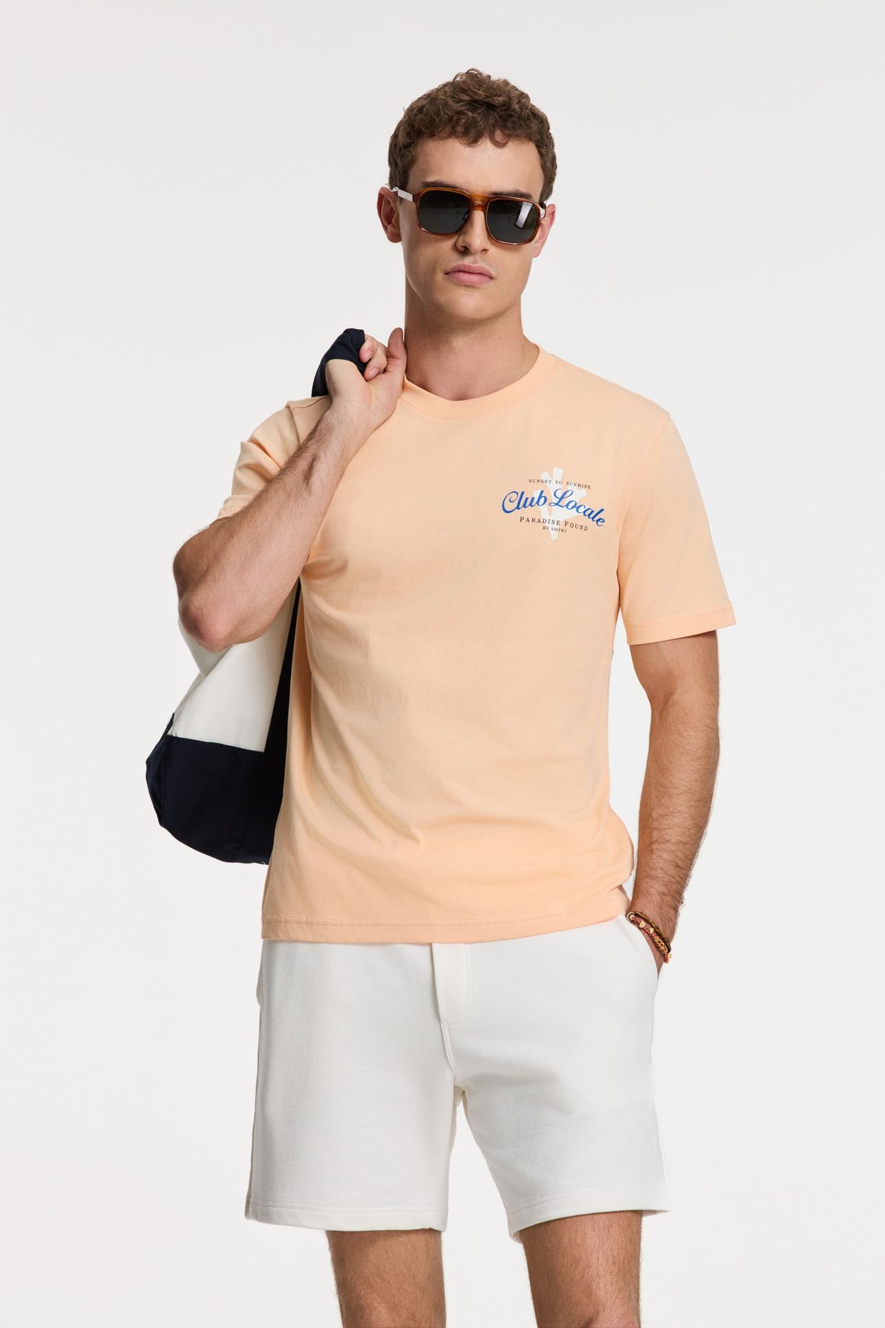 STEVE SWEAT SHORTS SOLID WHITE 1