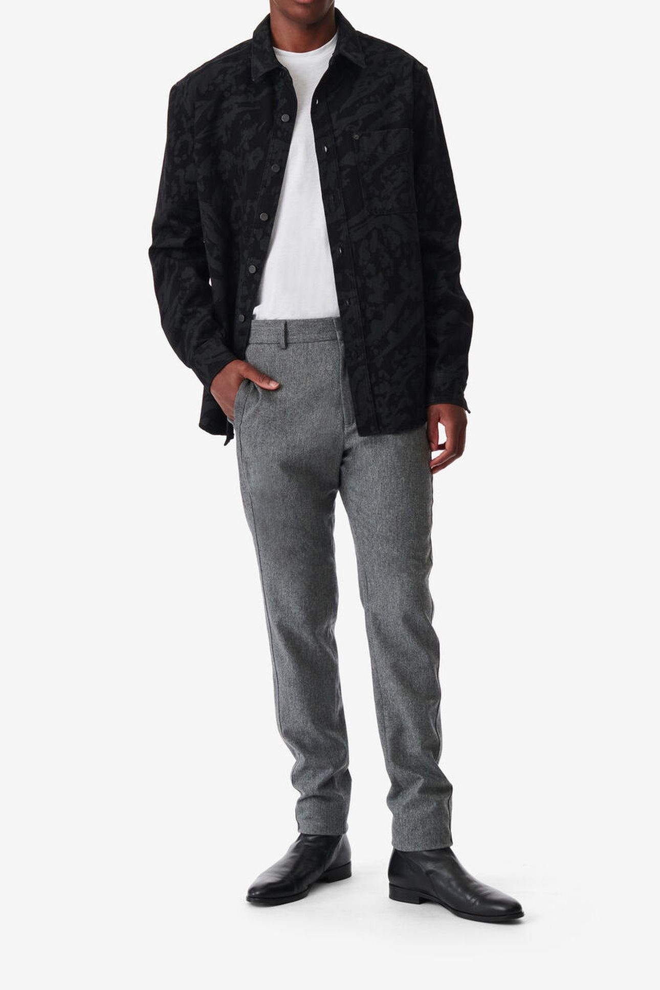 KOPINO SHIRT BLACK/BLACK LEOPARD 4