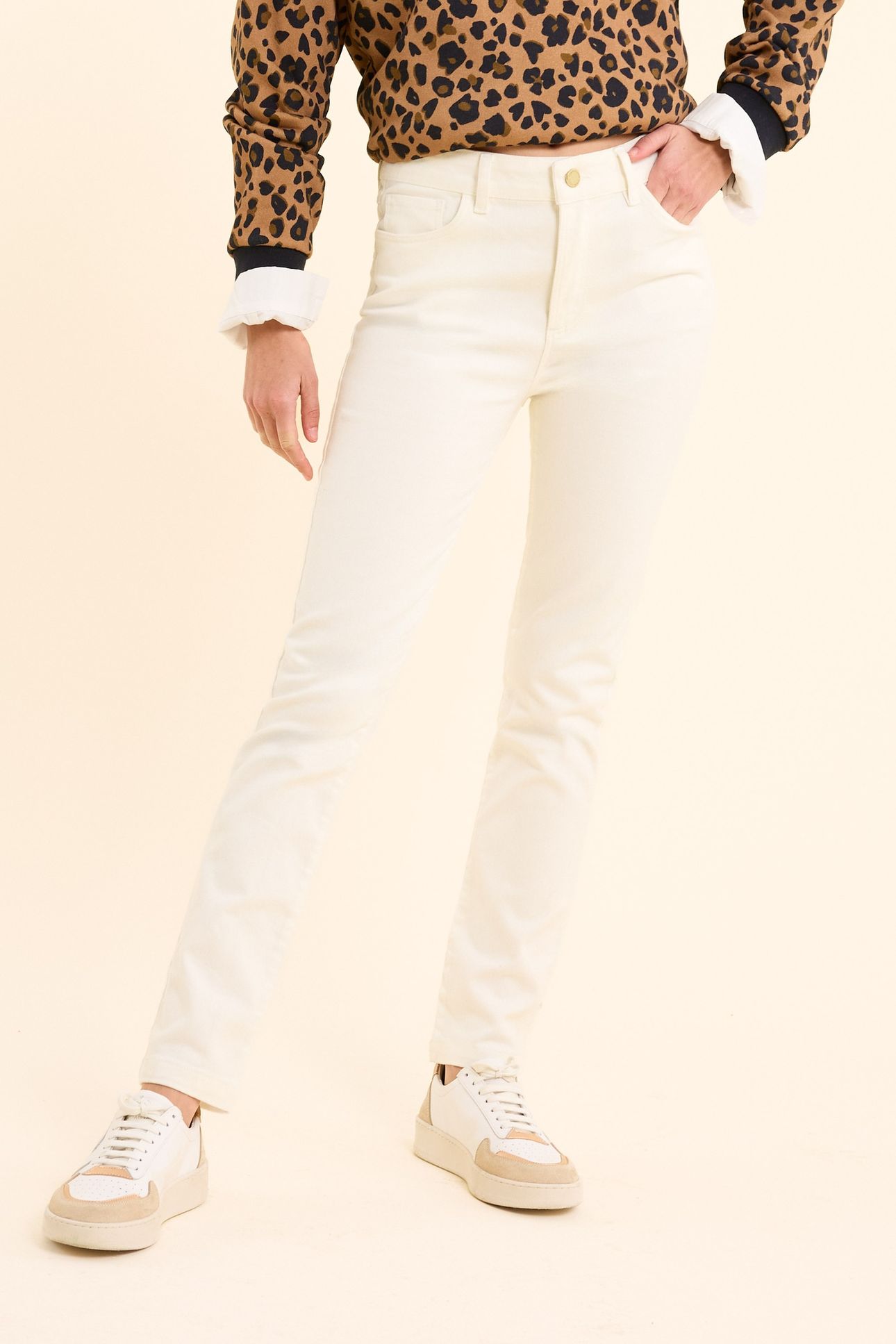 OFF-WHITE SKINNY JEANS CAROLE OFF-WHITE 1
