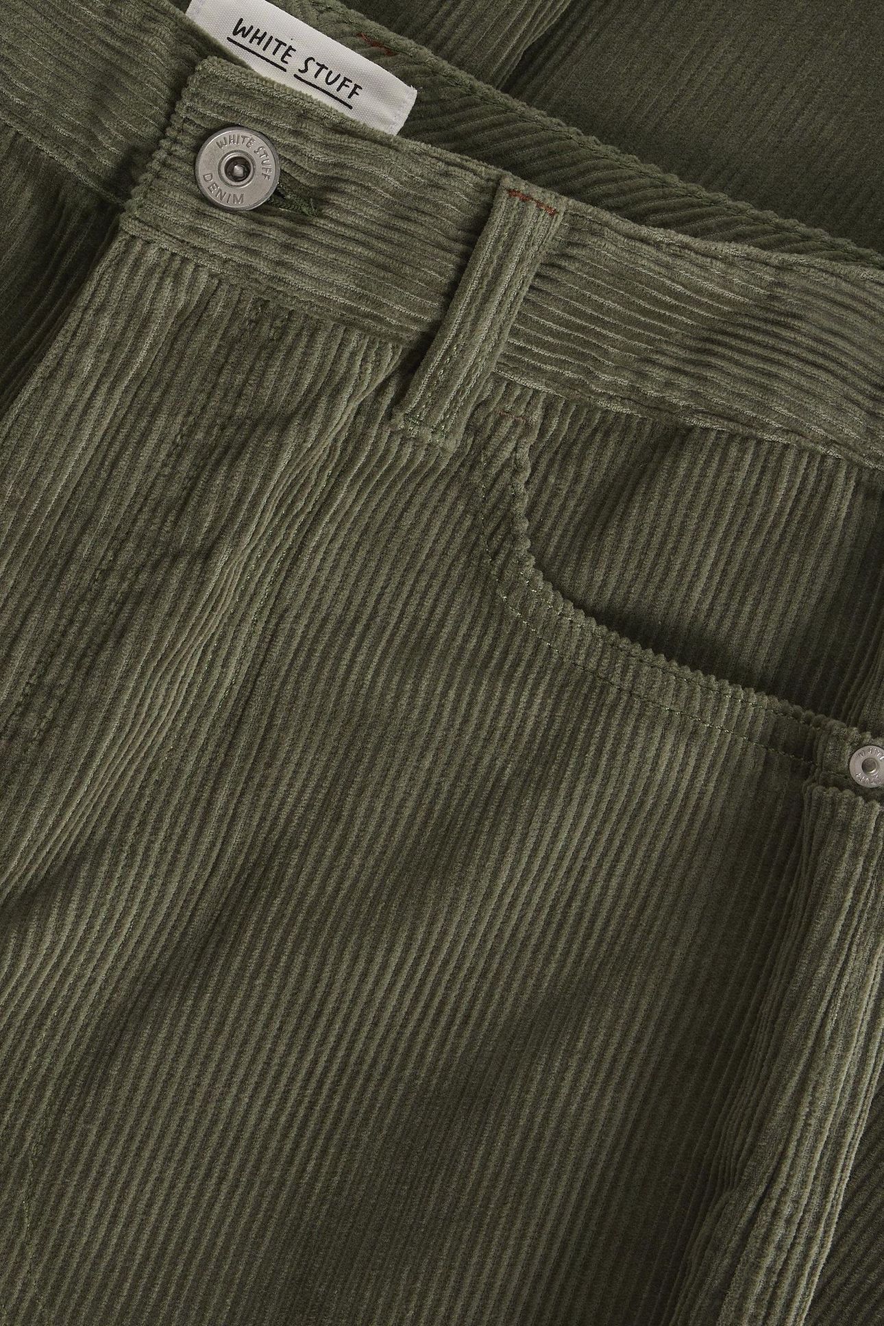 TIA CORD WIDE LEG CROP MID GREEN 5