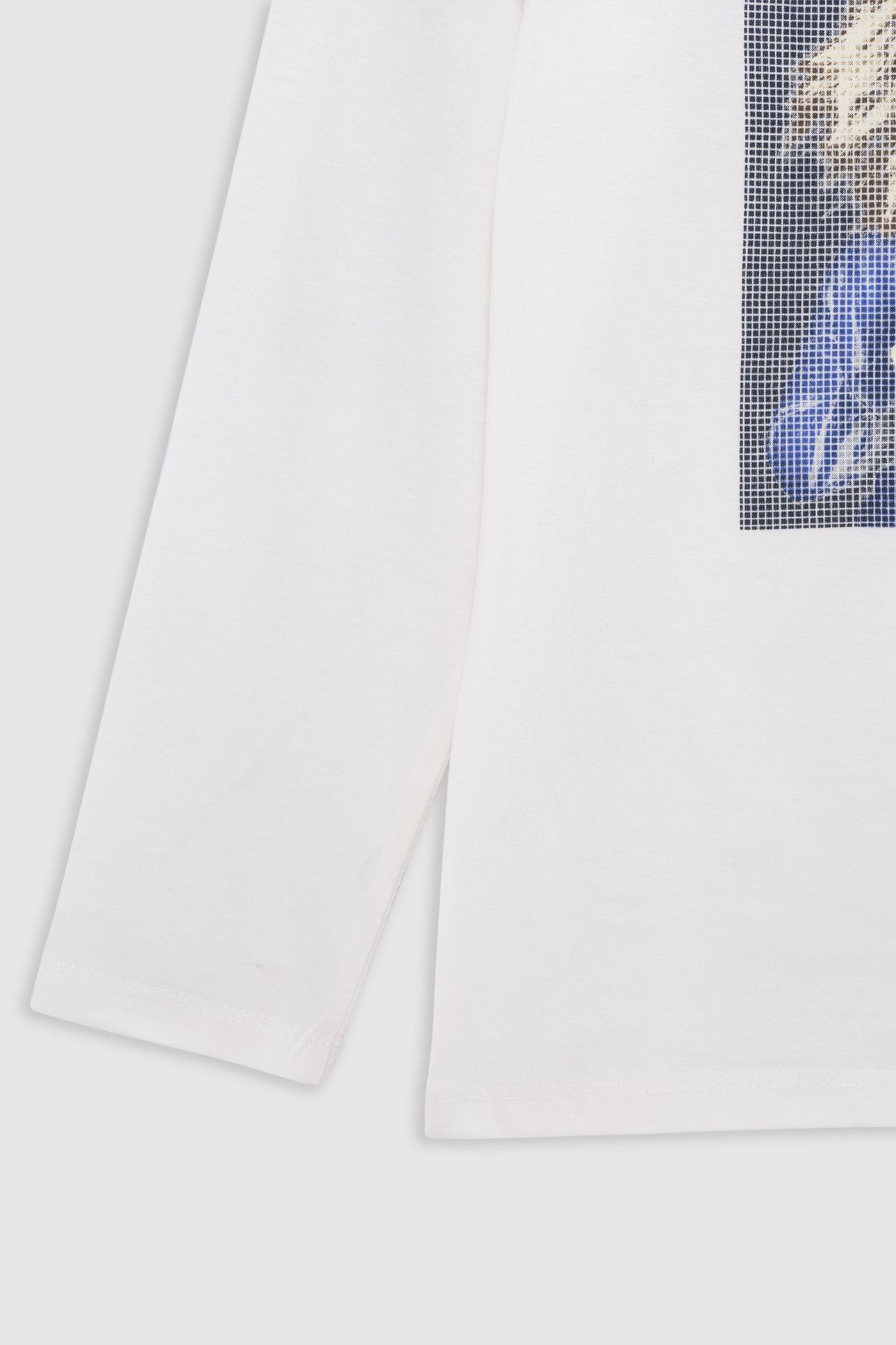 WHITE T-SHIRT ORGANIC COTTON VISUAL MAN-LION BOY 4
