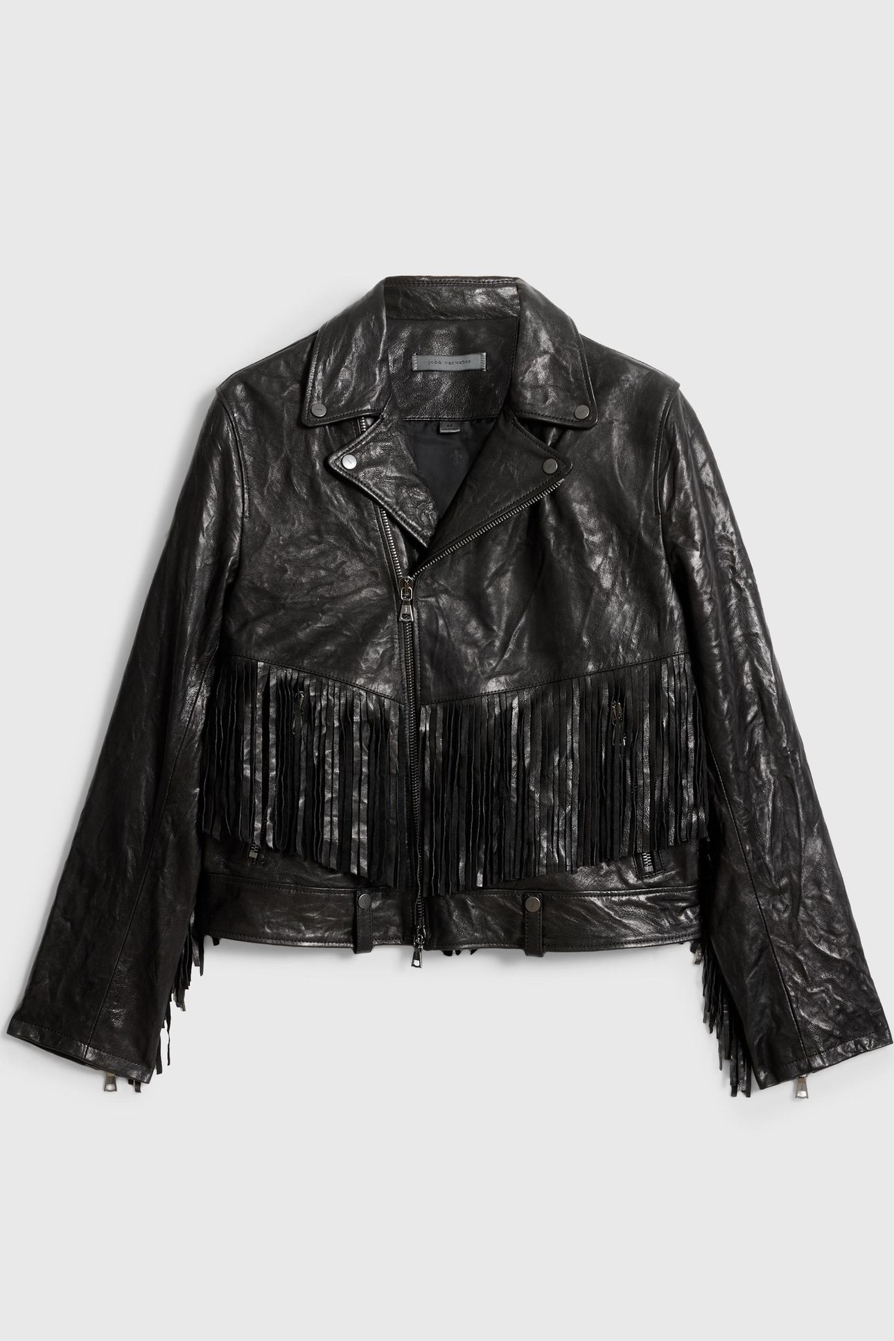 FRINGE BIKER JACKET BLACK 3