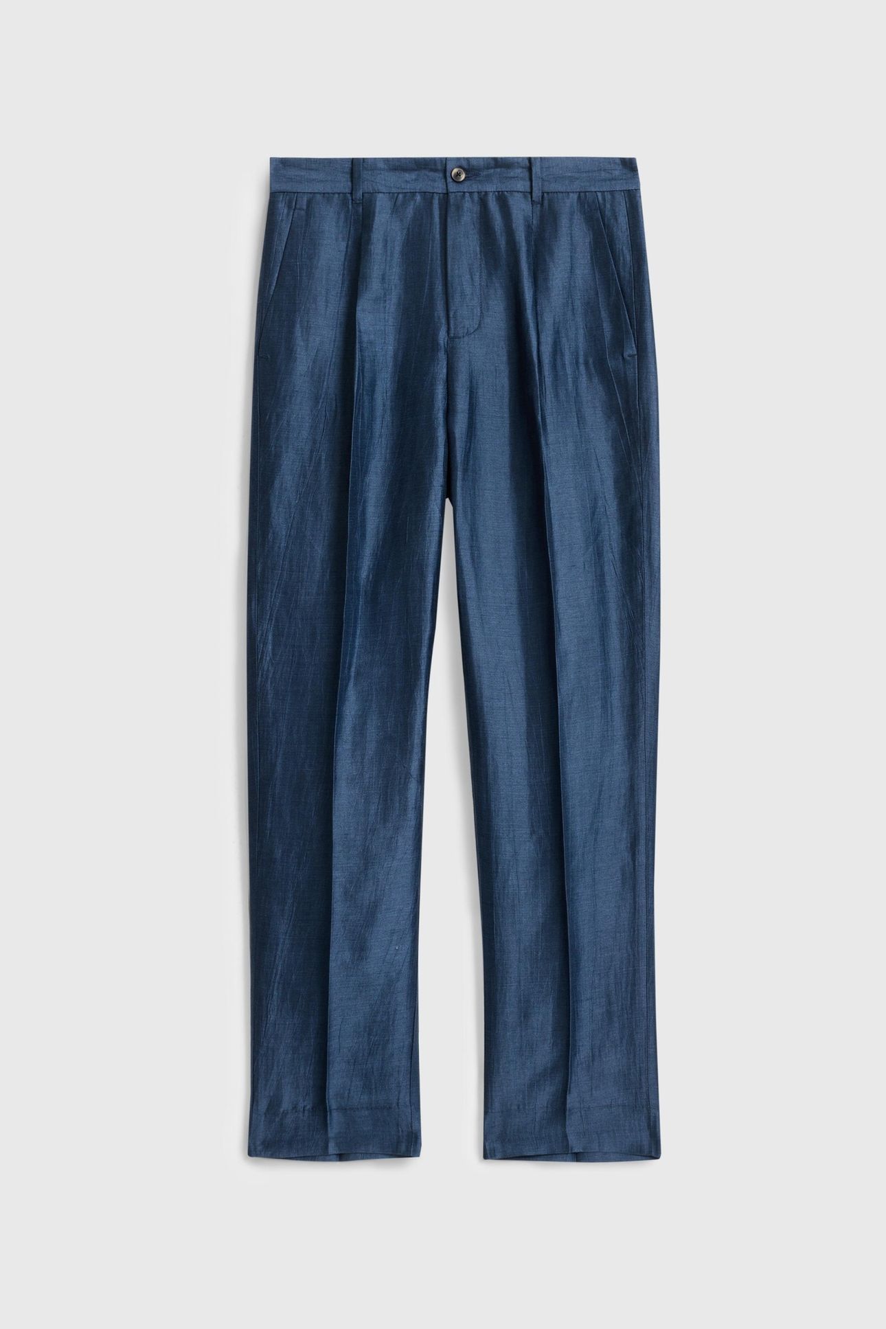 BENEDICT PANTS - SLIM FIT PLEATED PANTS LAKE BLUE 2