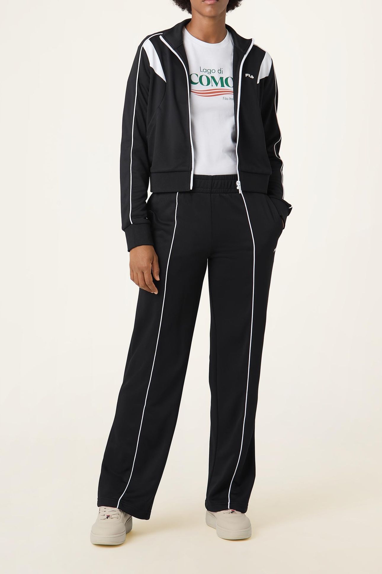 RIVOLI WIDE TRACK PANTS BLACK 2