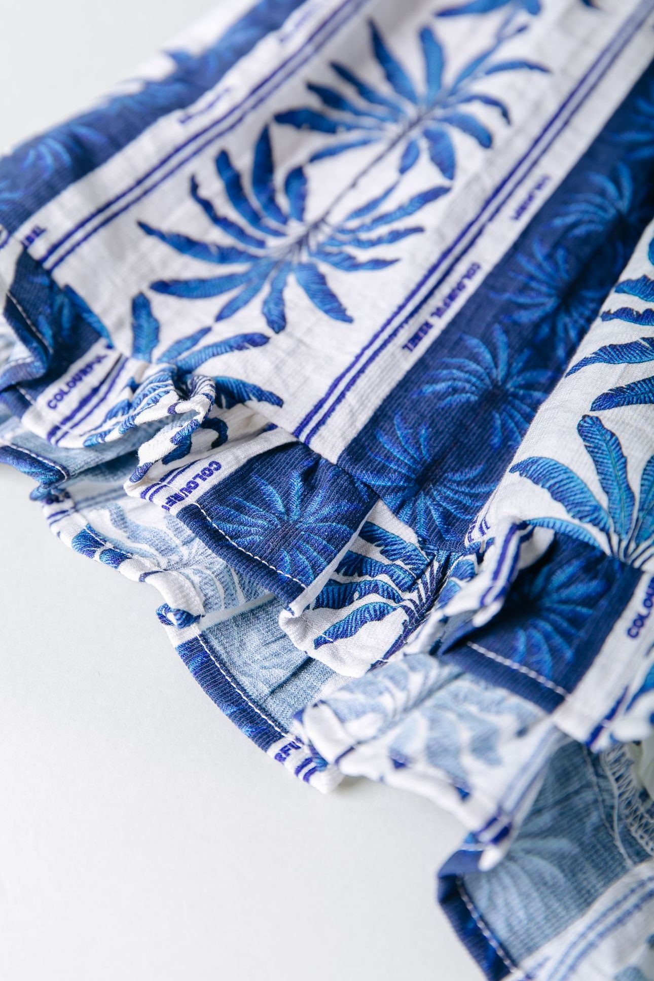 SENSA PALM RUFFLE SHORT BRIGHT BLUE 5