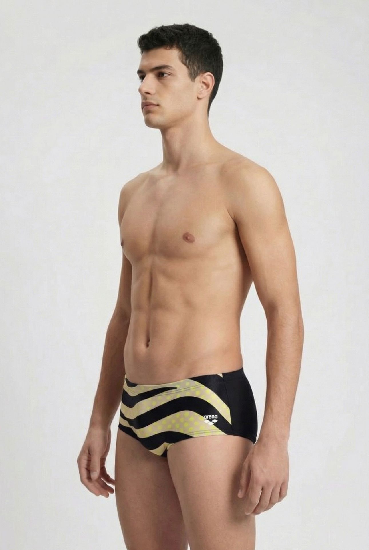 MEN'S ARENA MULTI STRIPES SWIM LOW WAIST BLACK MULTI 3