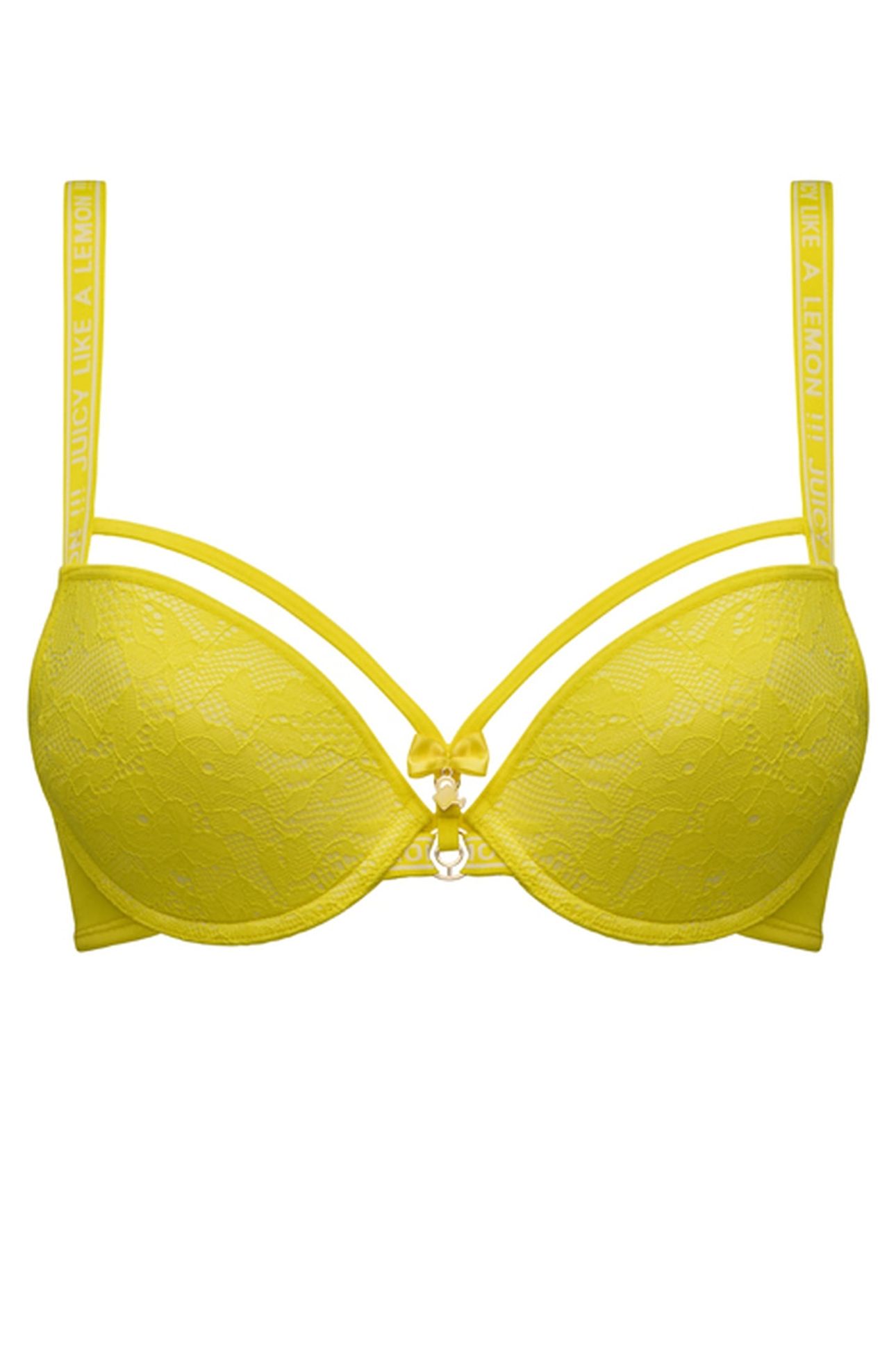 SPACE ODYSSEY CITRUS YELLOW LACE PUSH UP BRA 3