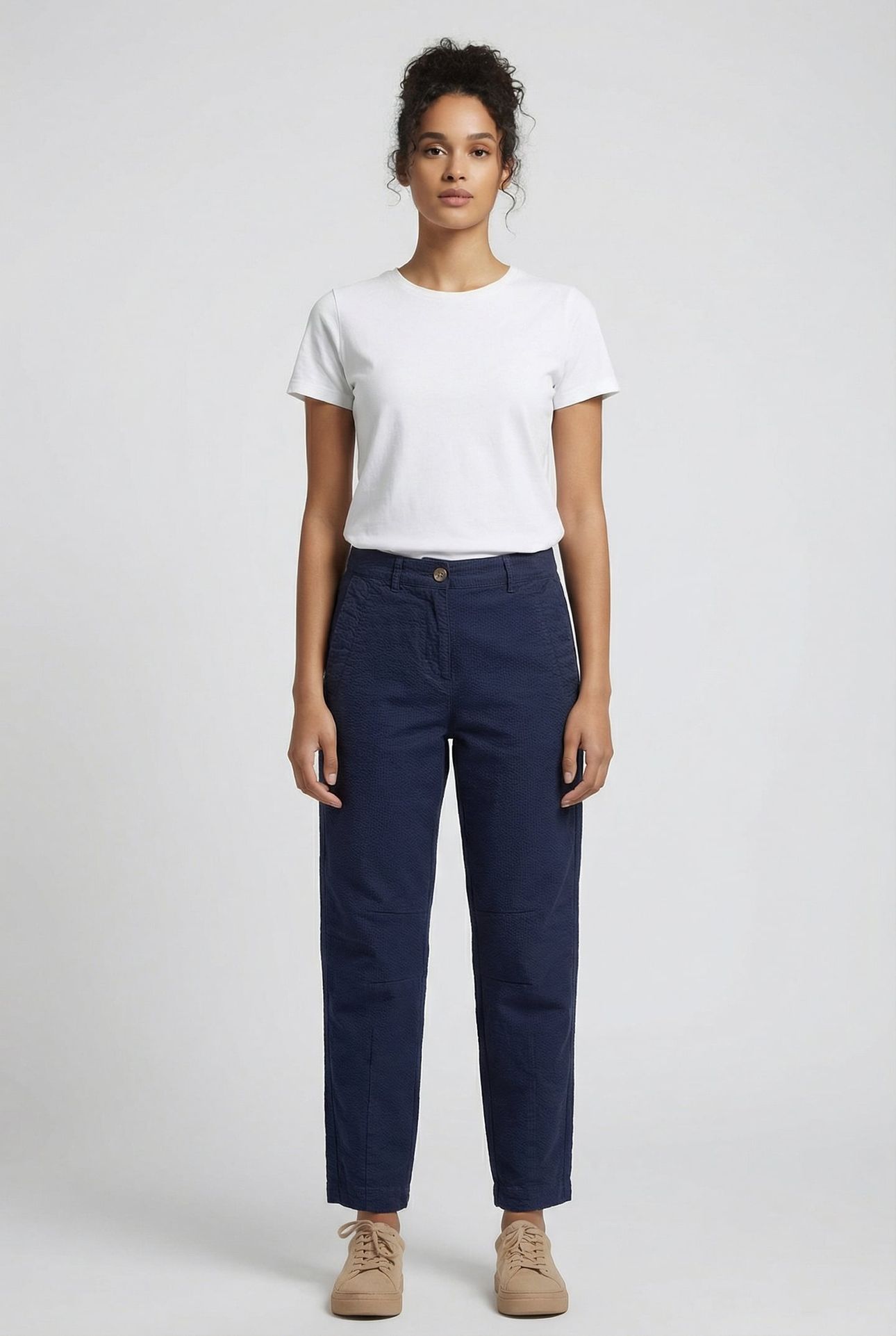 TROUSERS COTTON STRETCH NAVY NOIR 1