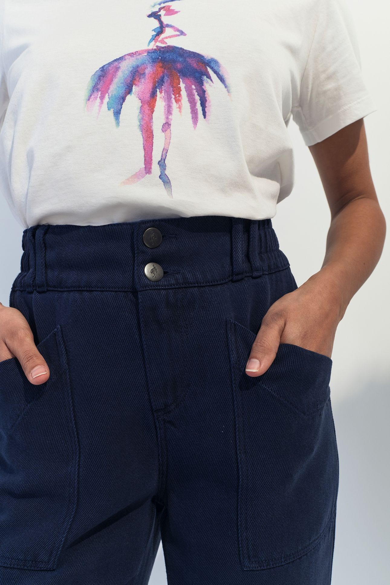 LE CALY - 7/8 BLUE BATTLE JEANS 6