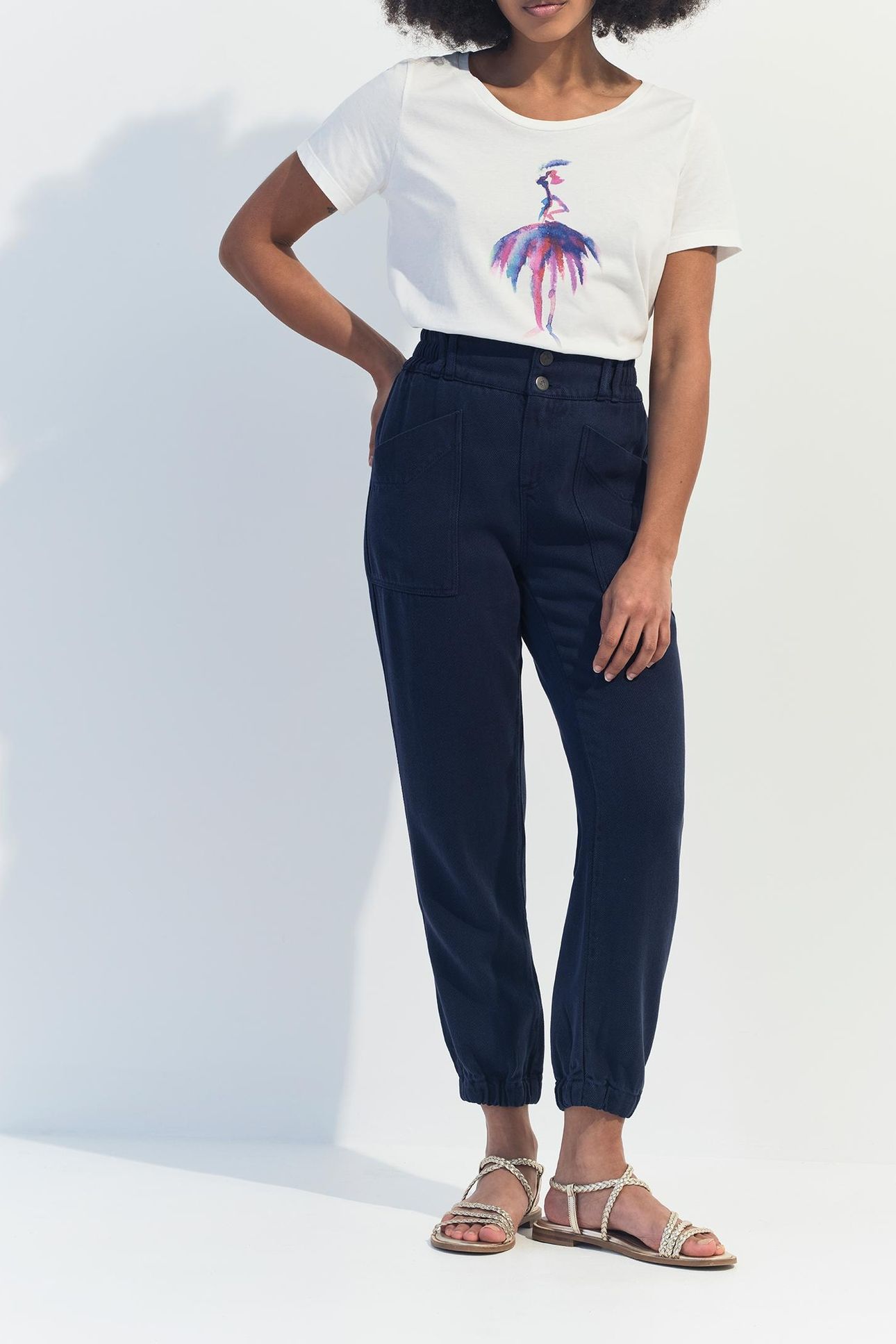 LE CALY - 7/8 BLUE BATTLE JEANS 2