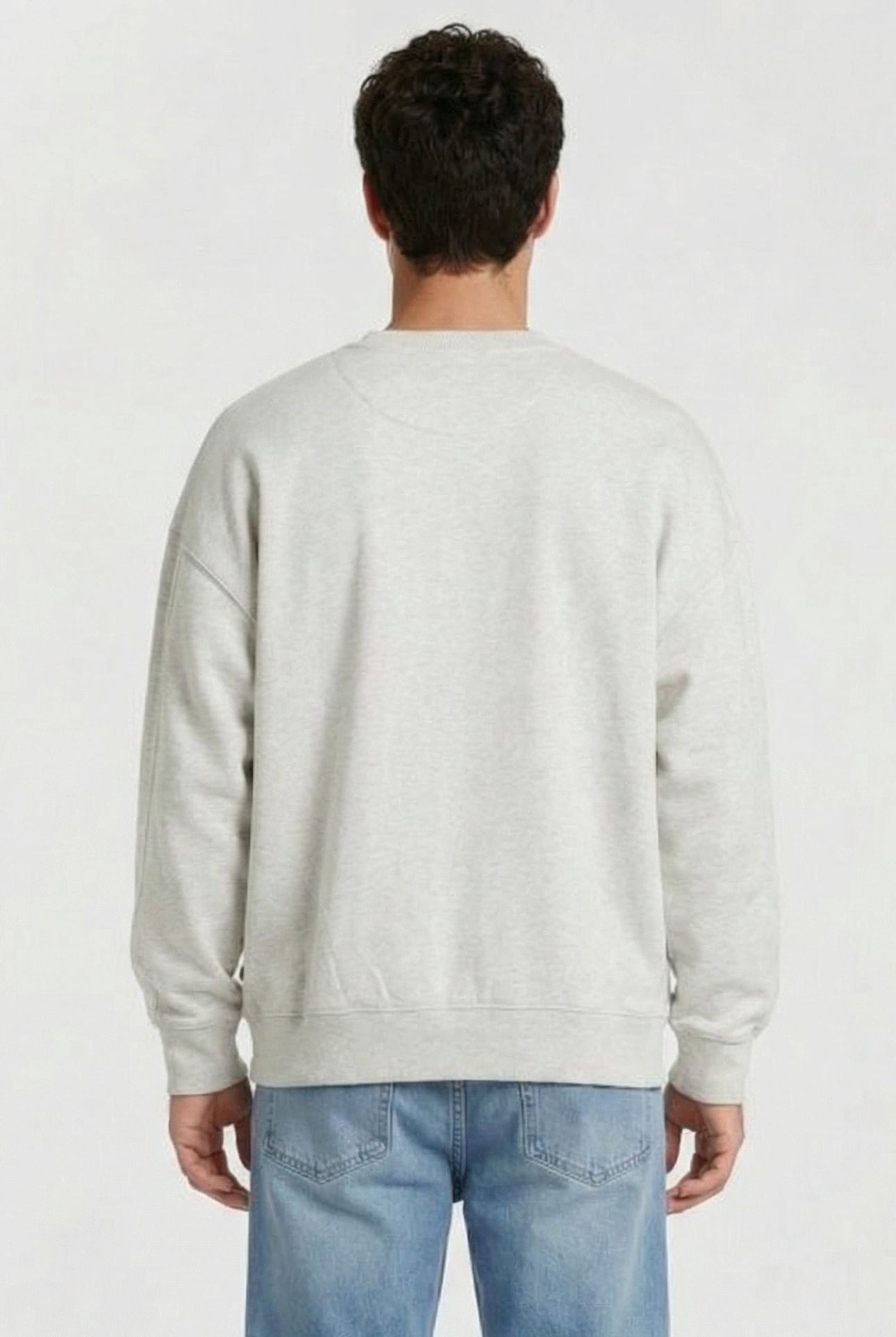 LX PREMIUM CREW FLEECE ASH HEATHER 2