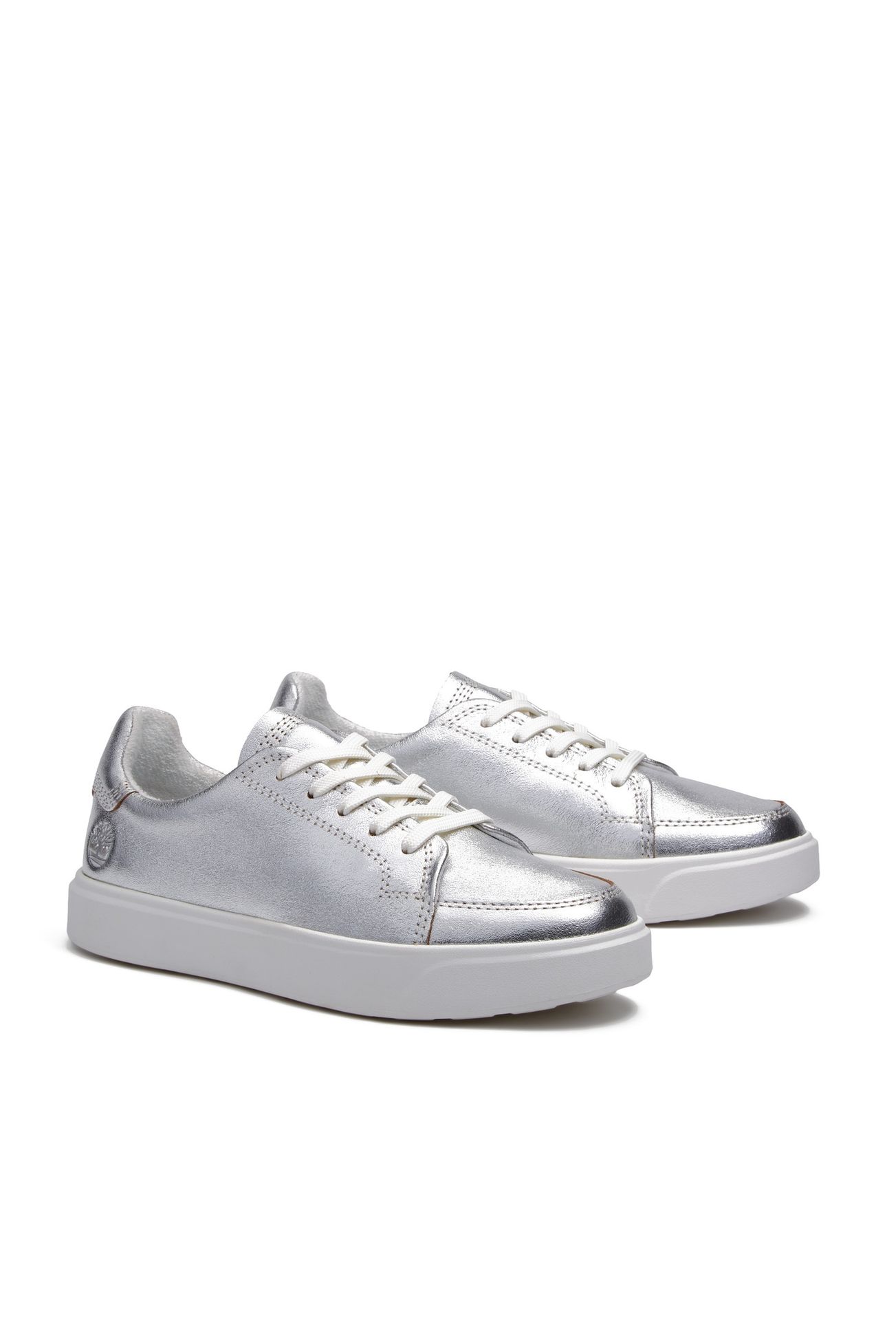 EMERSON STREET LOW LACE UP SNEAKER SILVER METALLIC 6