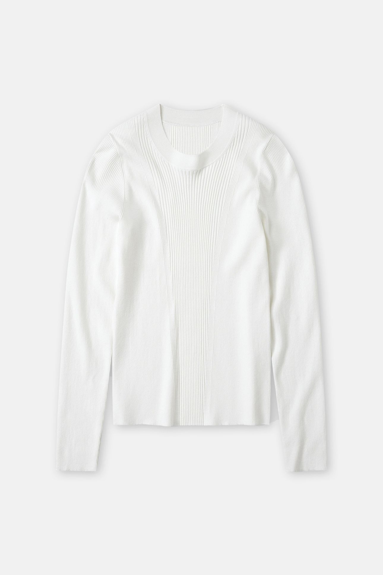 CREW NECK LONG SLEEVE KNITS IVORY 4